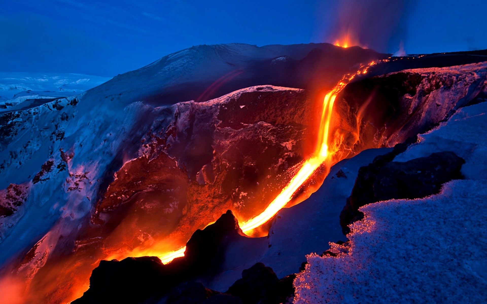 earth, volcano, landscape, lava, scenic