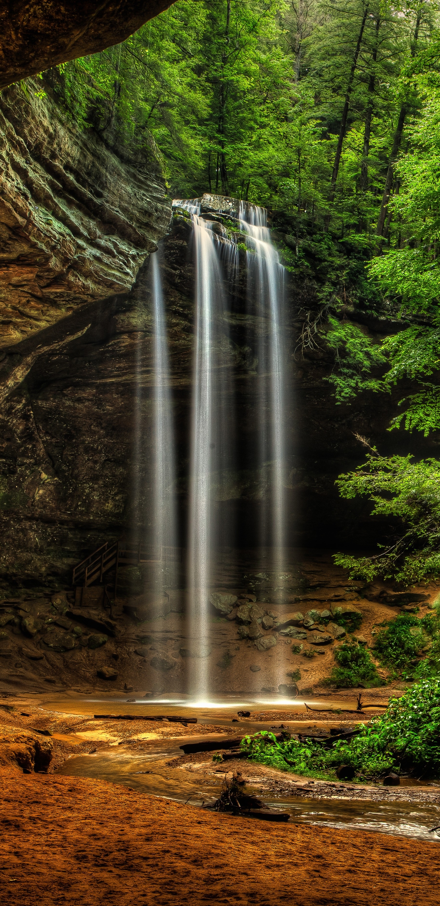 Free download wallpaper Waterfalls, Waterfall, Earth, Hdr, Greenery on your PC desktop