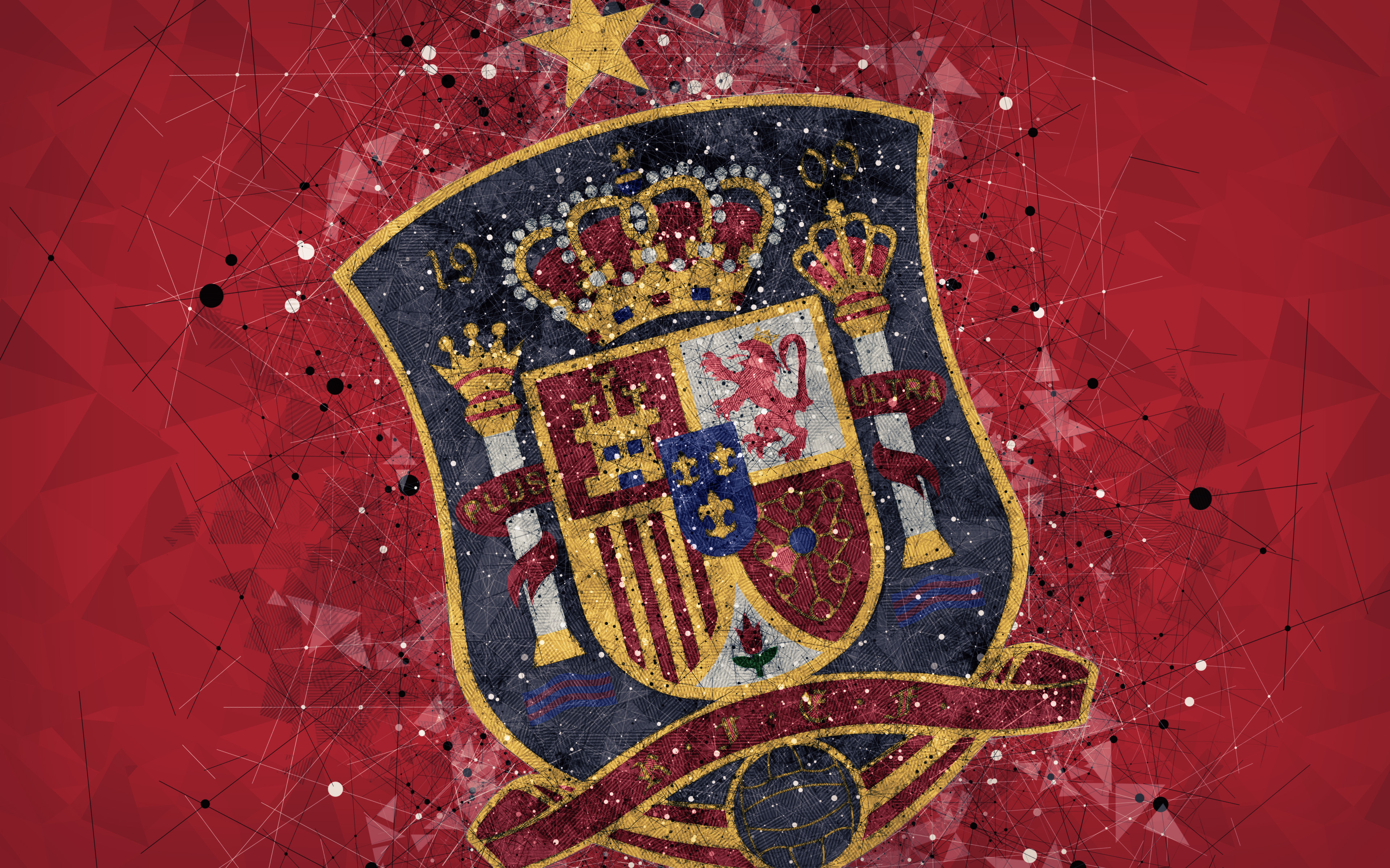 451413壁紙のダウンロードスポーツ, サッカー スペイン代表, 象徴, ロゴ, サッカー, スペイン-スクリーンセーバーと写真を無料で