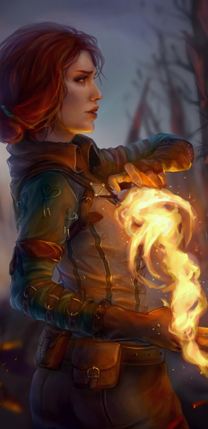 Download mobile wallpaper Magic, Witch, Video Game, The Witcher, The Witcher 2: Assassins Of Kings, Orange Hair, Triss Merigold for free.