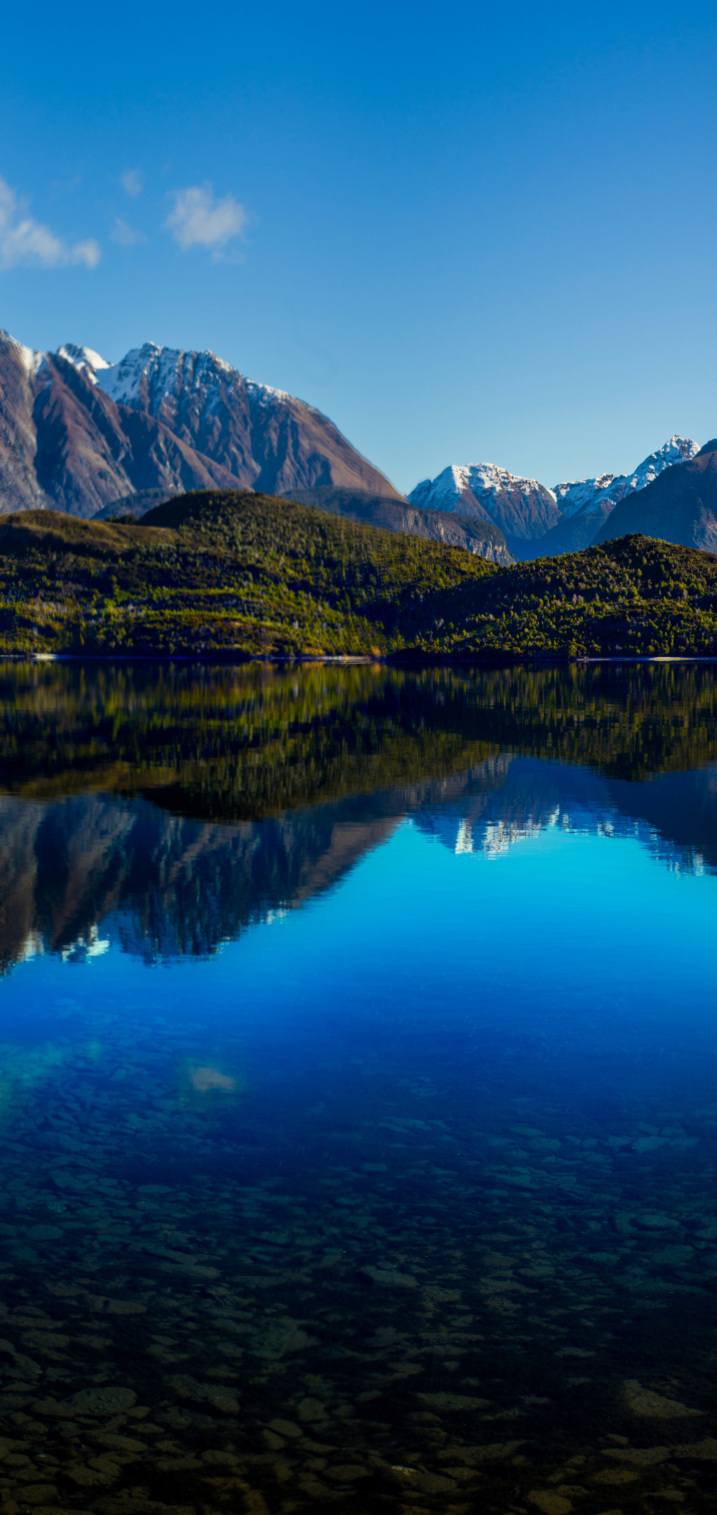 無料モバイル壁紙湖, 山, 反射, ニュージーランド, 地球をダウンロードします。