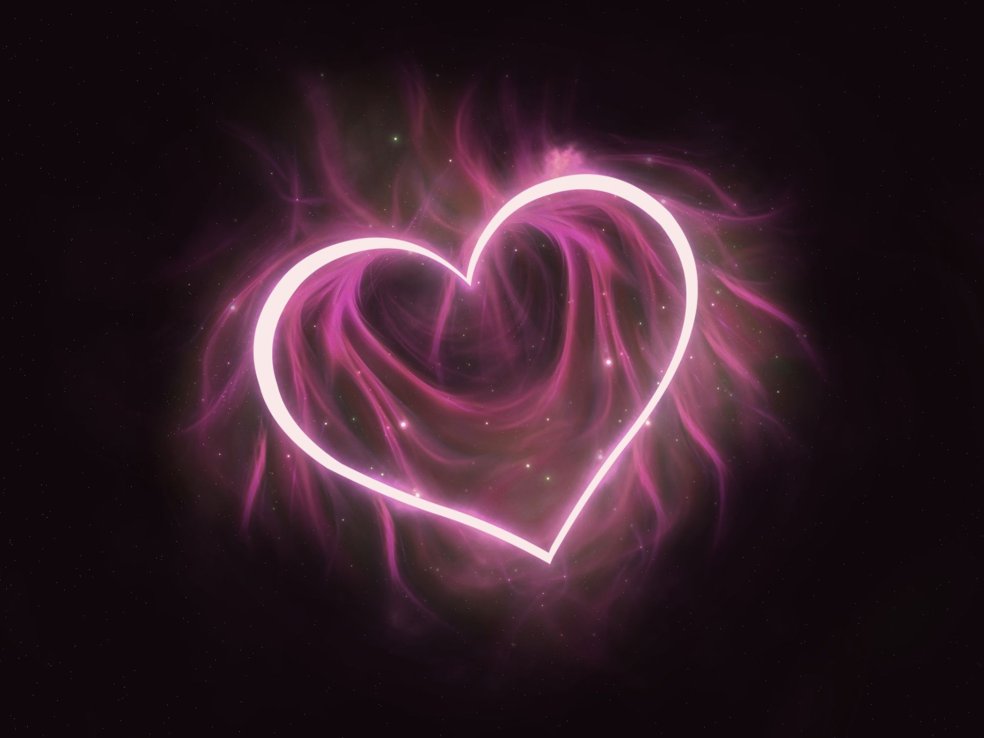 Download mobile wallpaper Love, Nebula, Purple, Heart, Artistic for free.