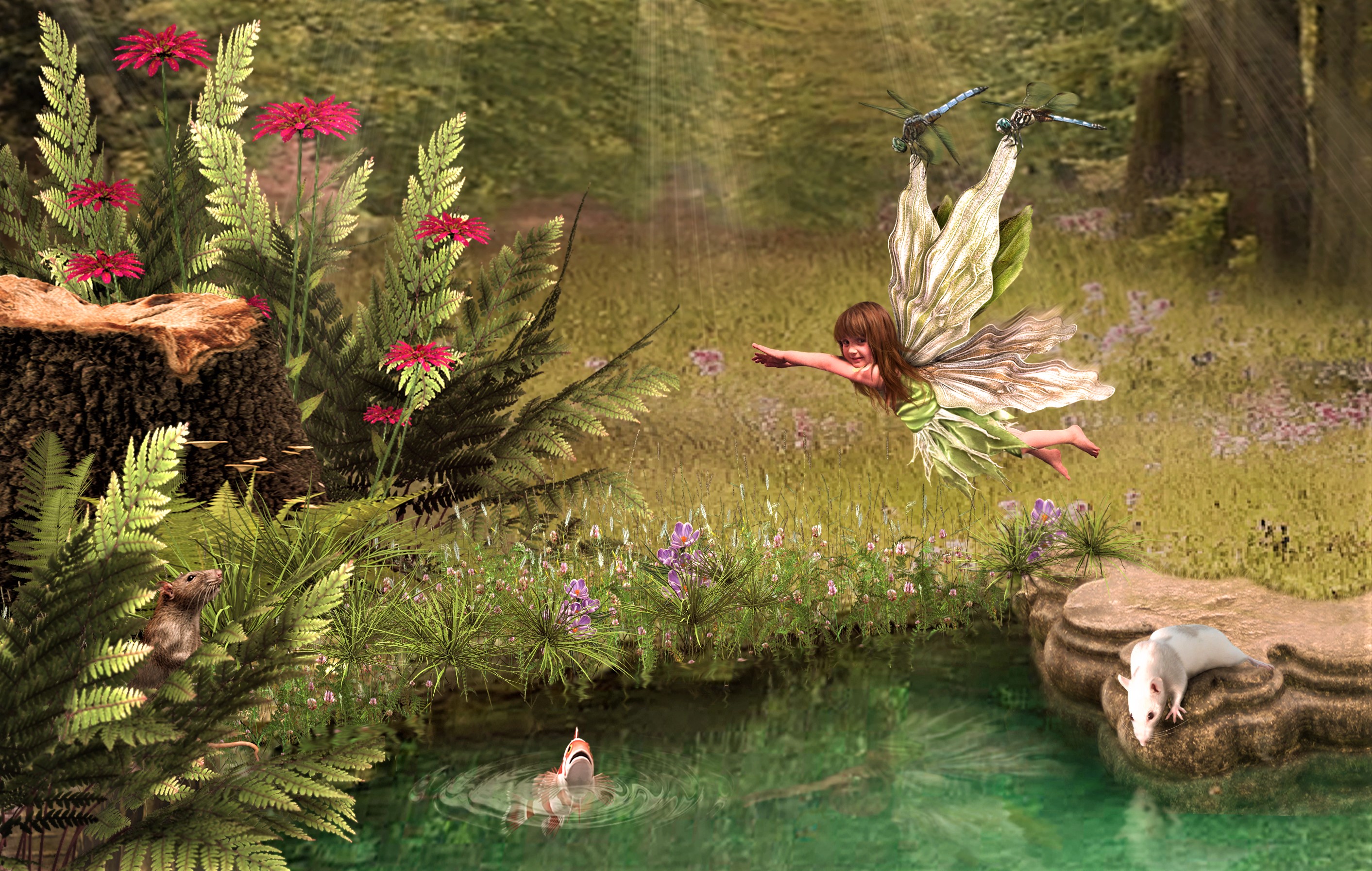 Free download wallpaper Fantasy, Wings, Fairy, Flying, Little Girl on your PC desktop