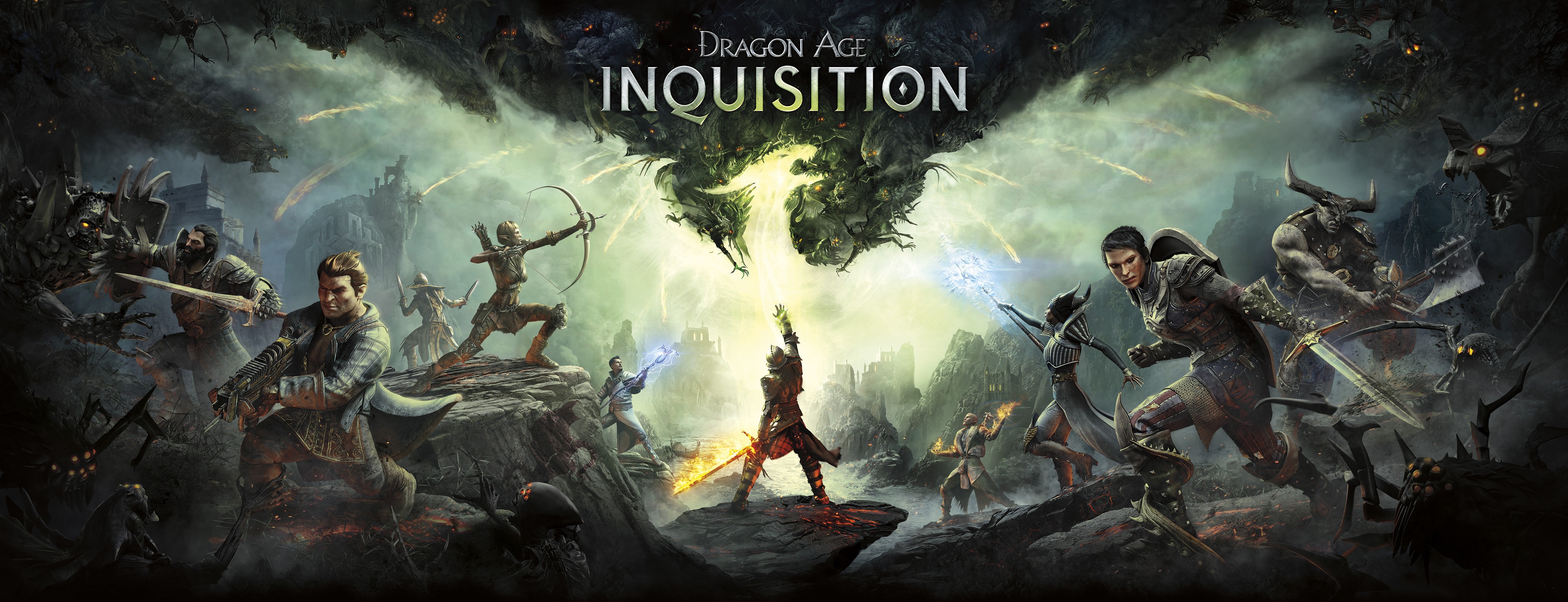 Handy-Wallpaper Drachen, Schwert, Magisch, Computerspiele, Drachenzeit, Dragon Age: Inquisition kostenlos herunterladen.