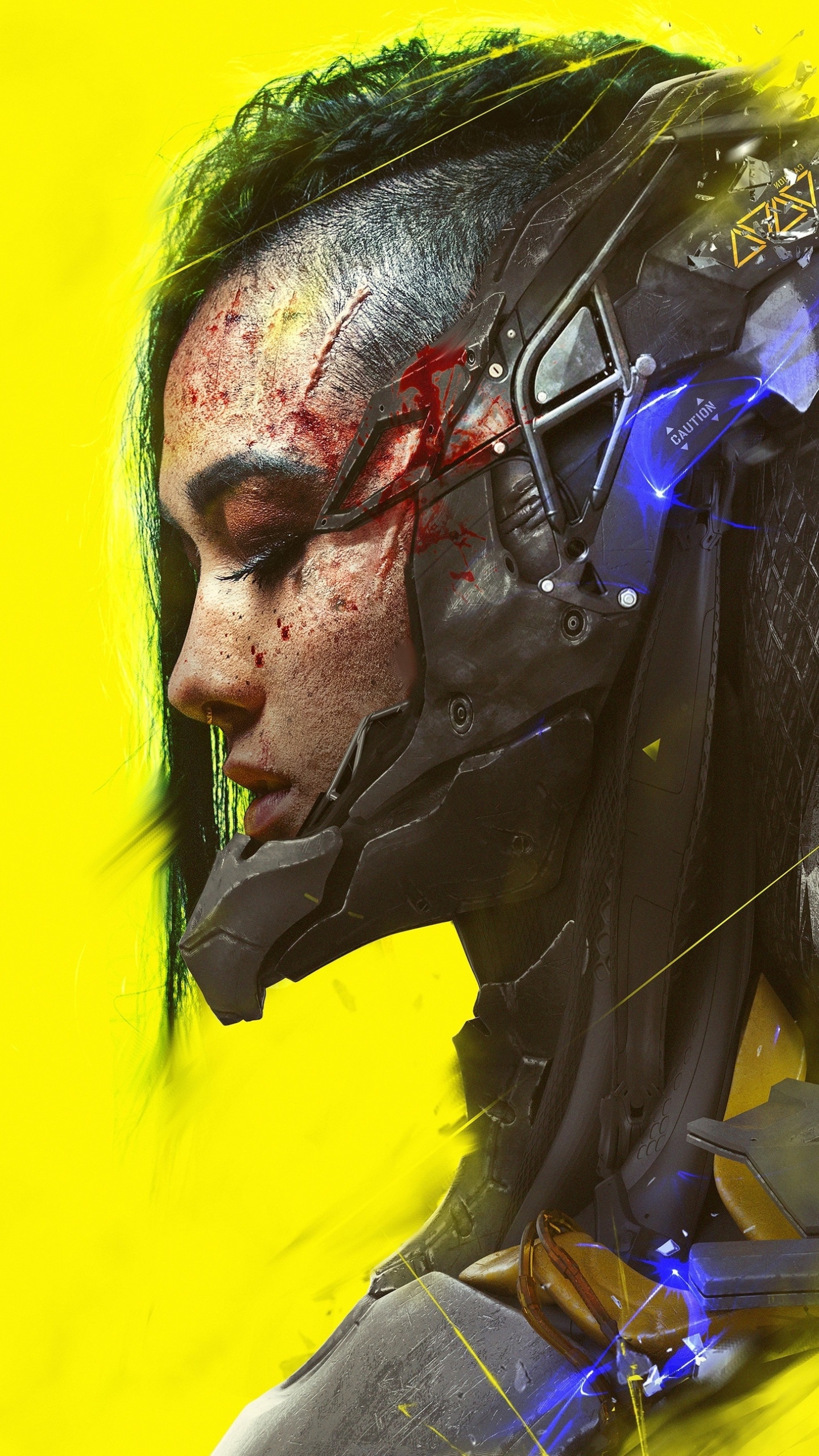 Download mobile wallpaper Cyberpunk, Sci Fi, Cyborg, Face for free.