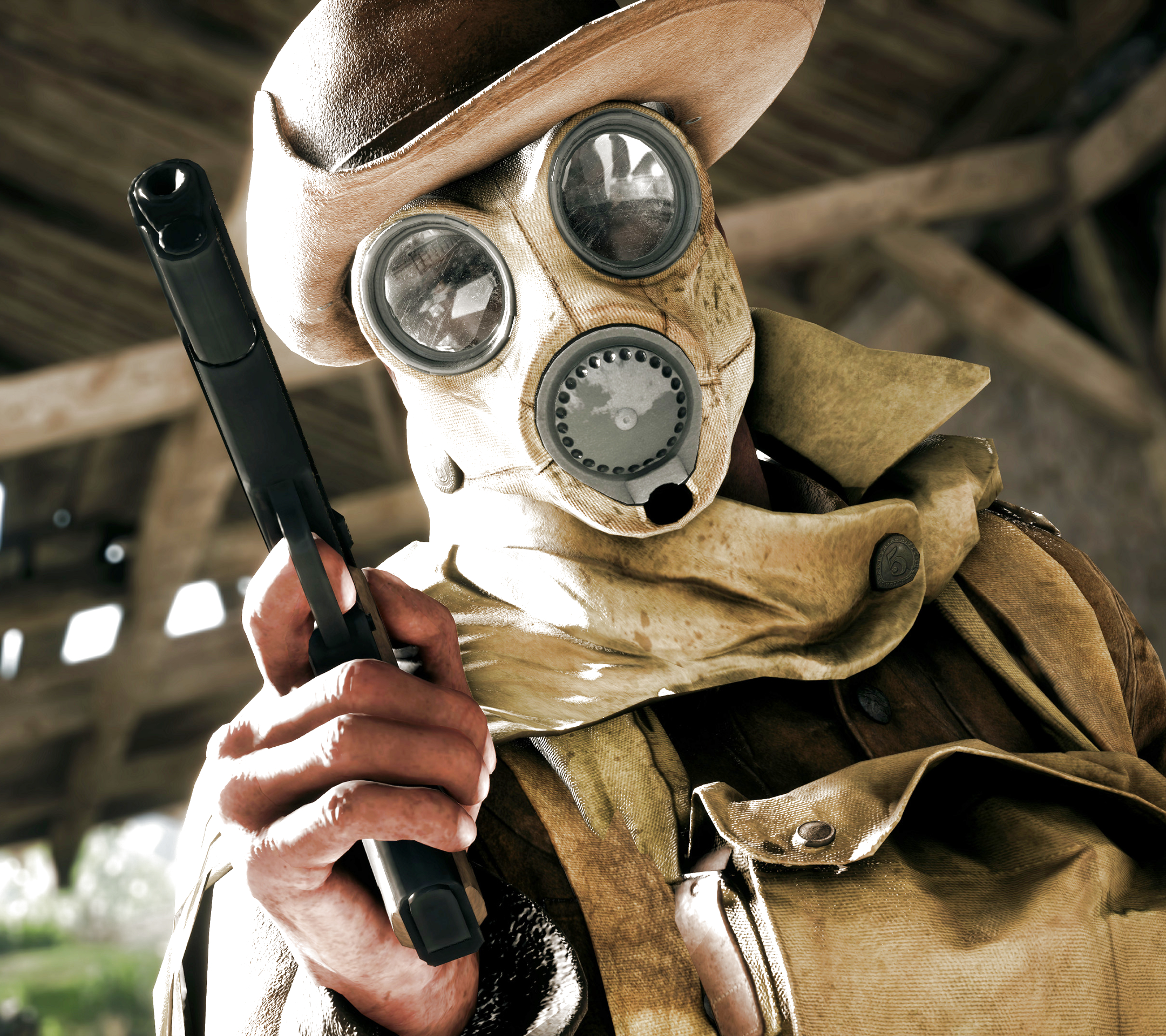 Handy-Wallpaper Schlachtfeld, Gasmaske, Computerspiele, Gas Masken, Battlefield 1 kostenlos herunterladen.