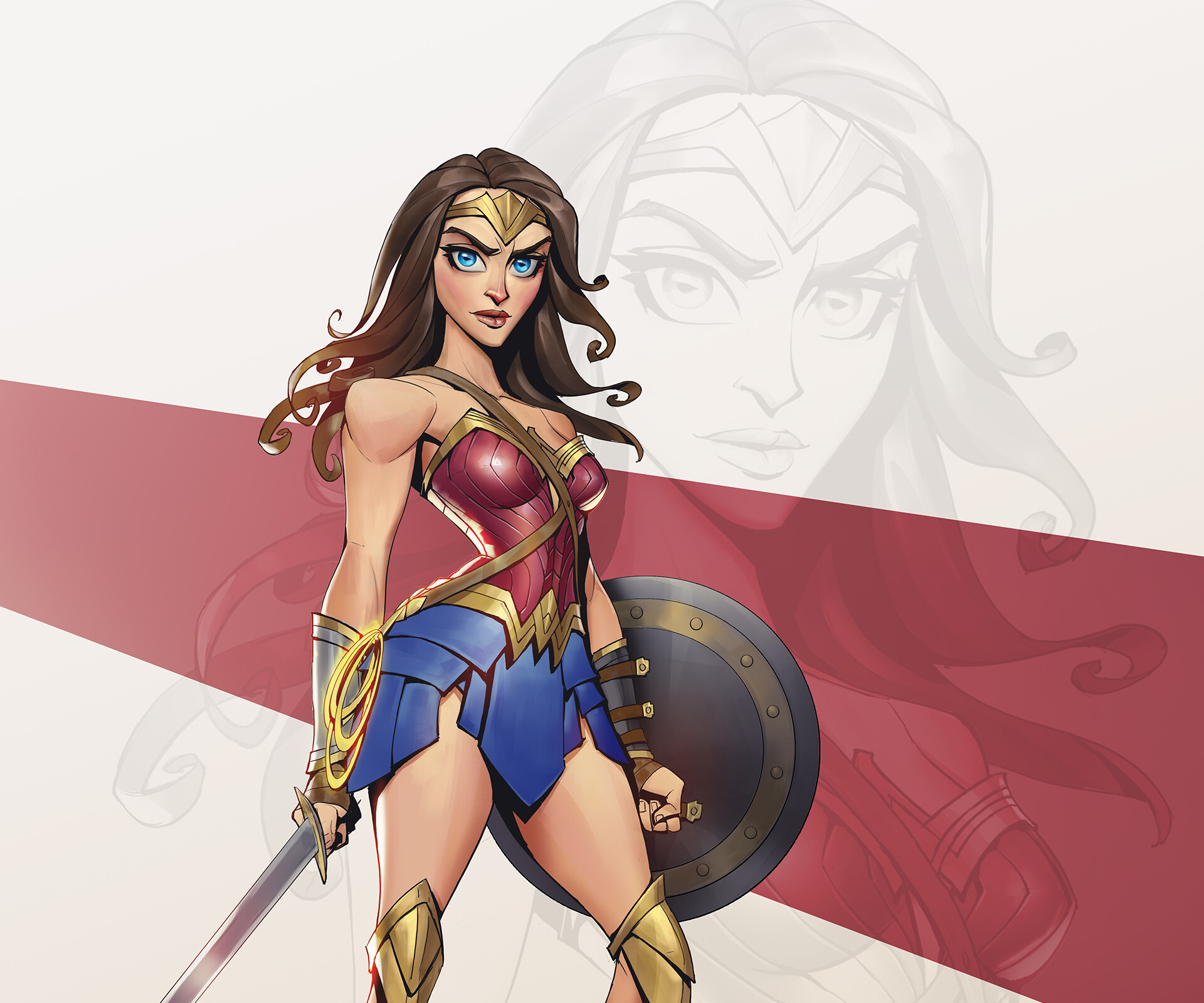 Free download wallpaper Shield, Sword, Comics, Dc Comics, Diana Prince, Wonder Woman on your PC desktop