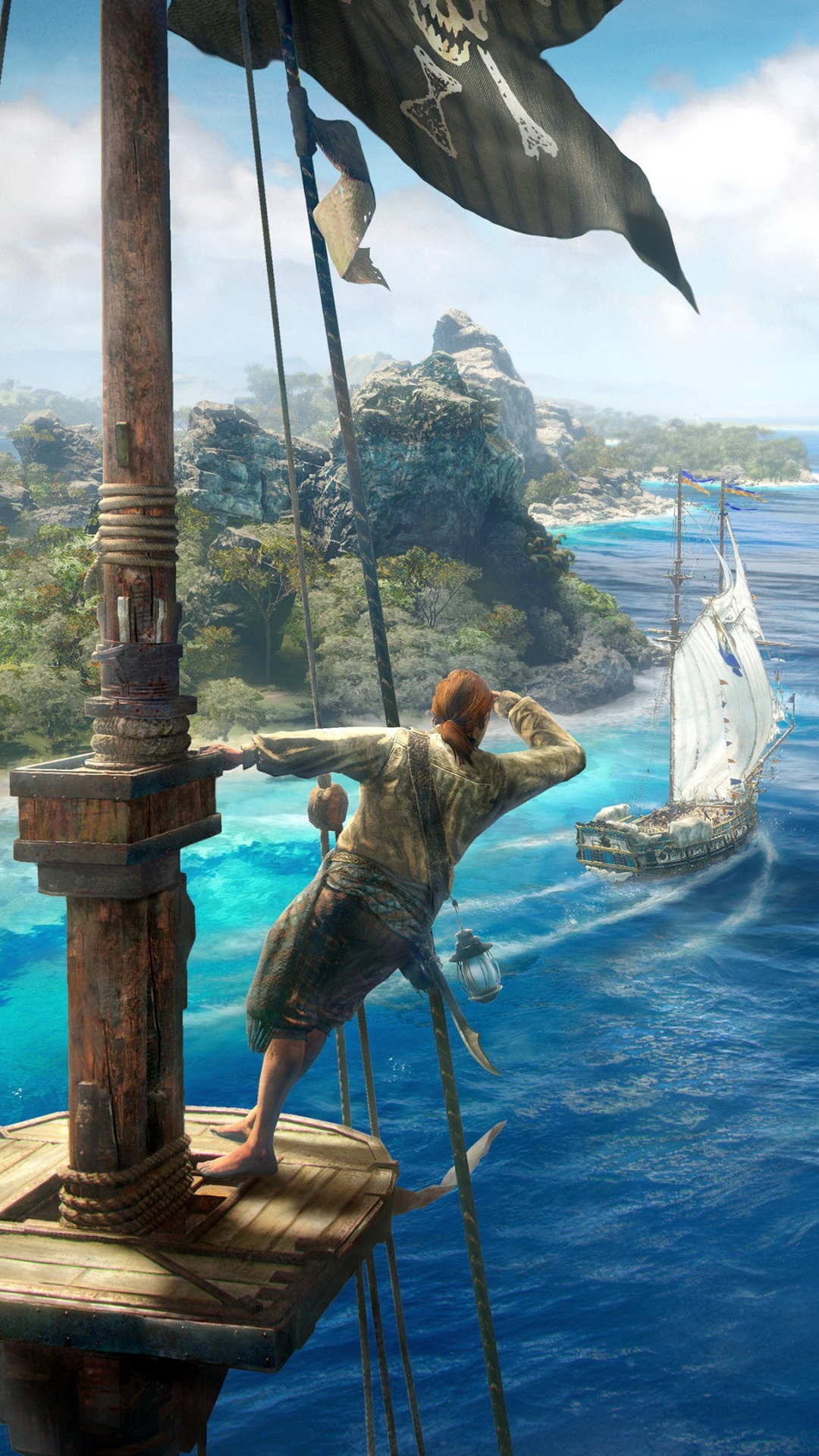 horizon, pirate, ship, video game, skull and bones, island