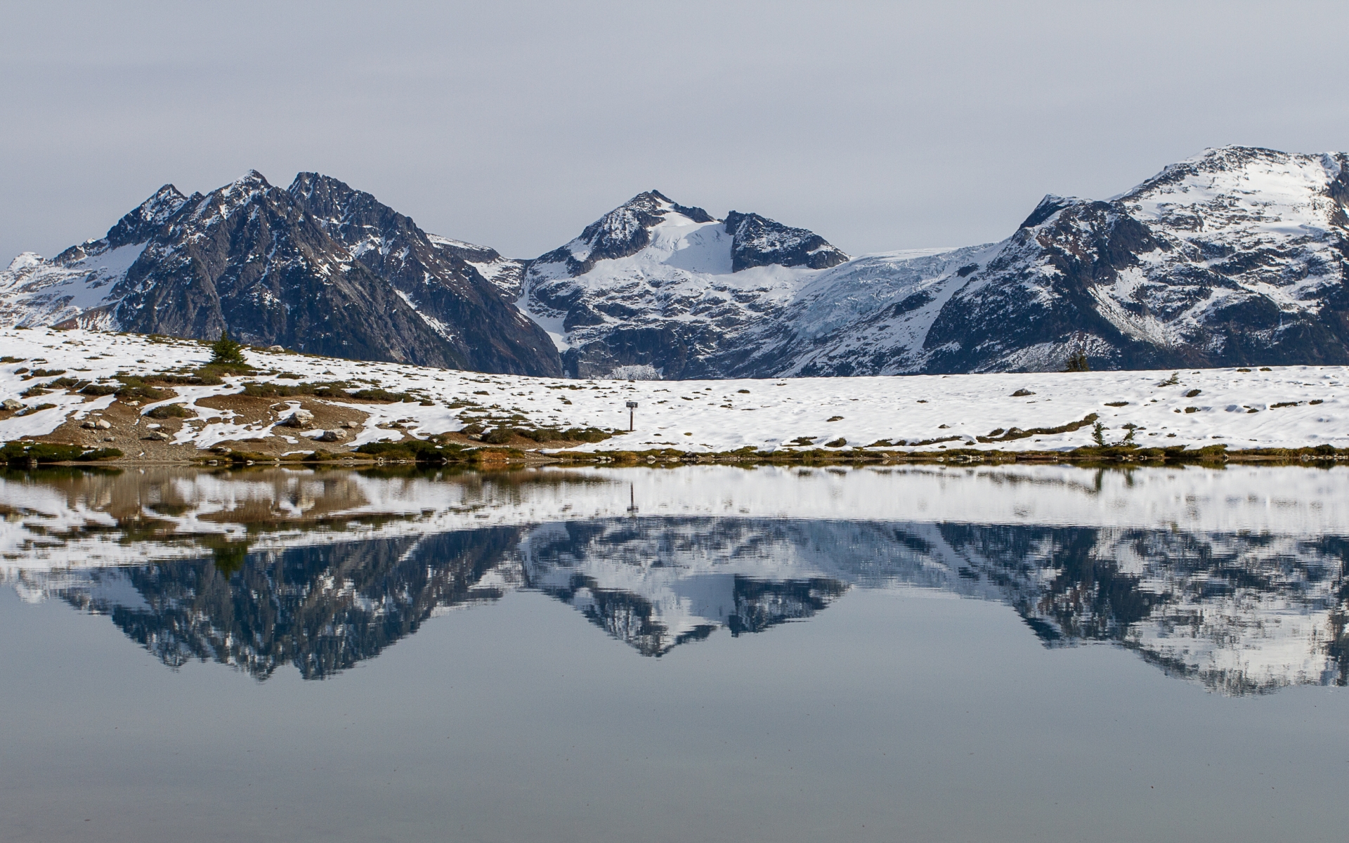 652381 Bild herunterladen erde/natur, elfensee, see, gebirge, spiegelung, schnee, winter - Hintergrundbilder und Bildschirmschoner kostenlos