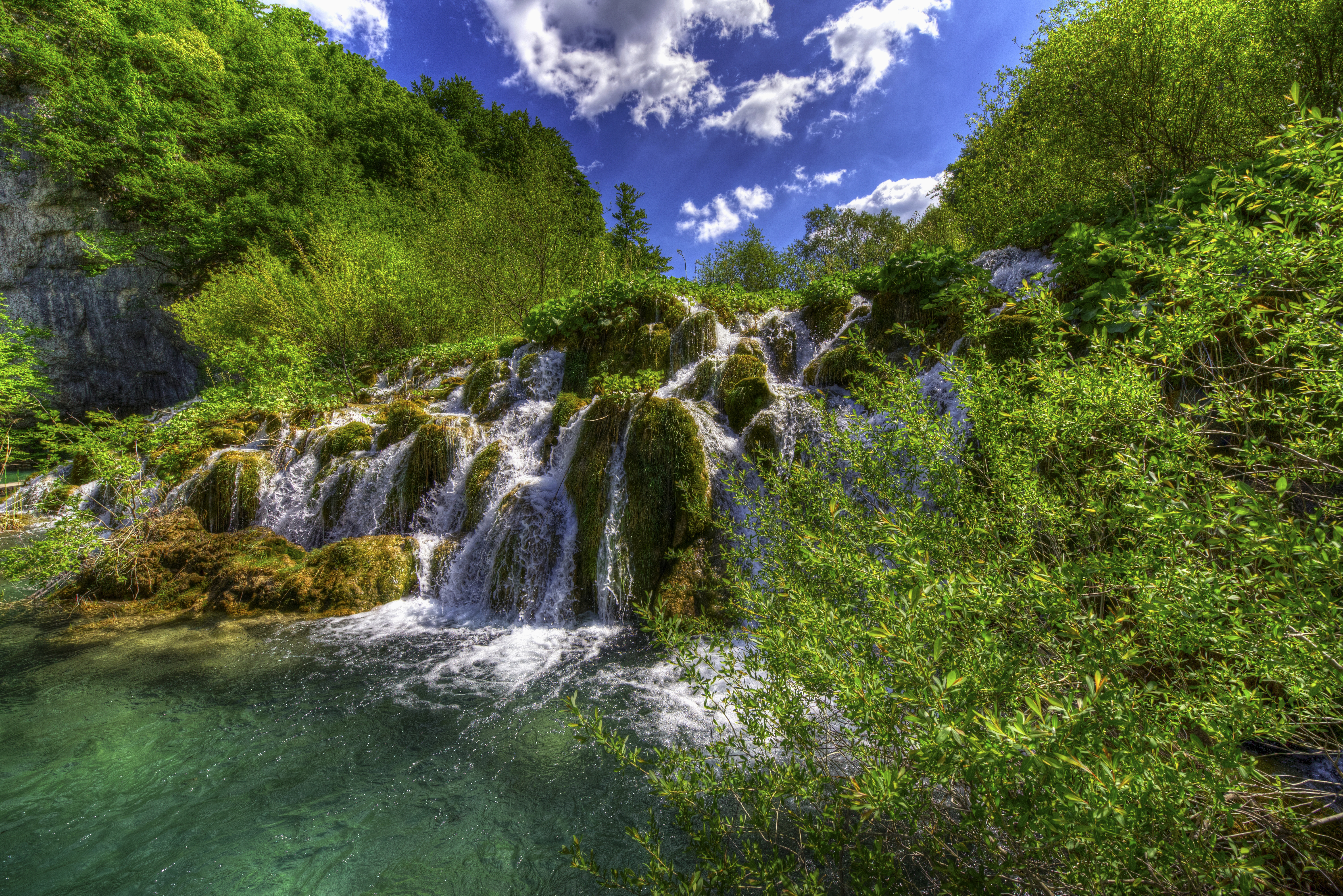 Free download wallpaper Waterfalls, Waterfall, Tree, Earth, Plitvice Lake National Park on your PC desktop