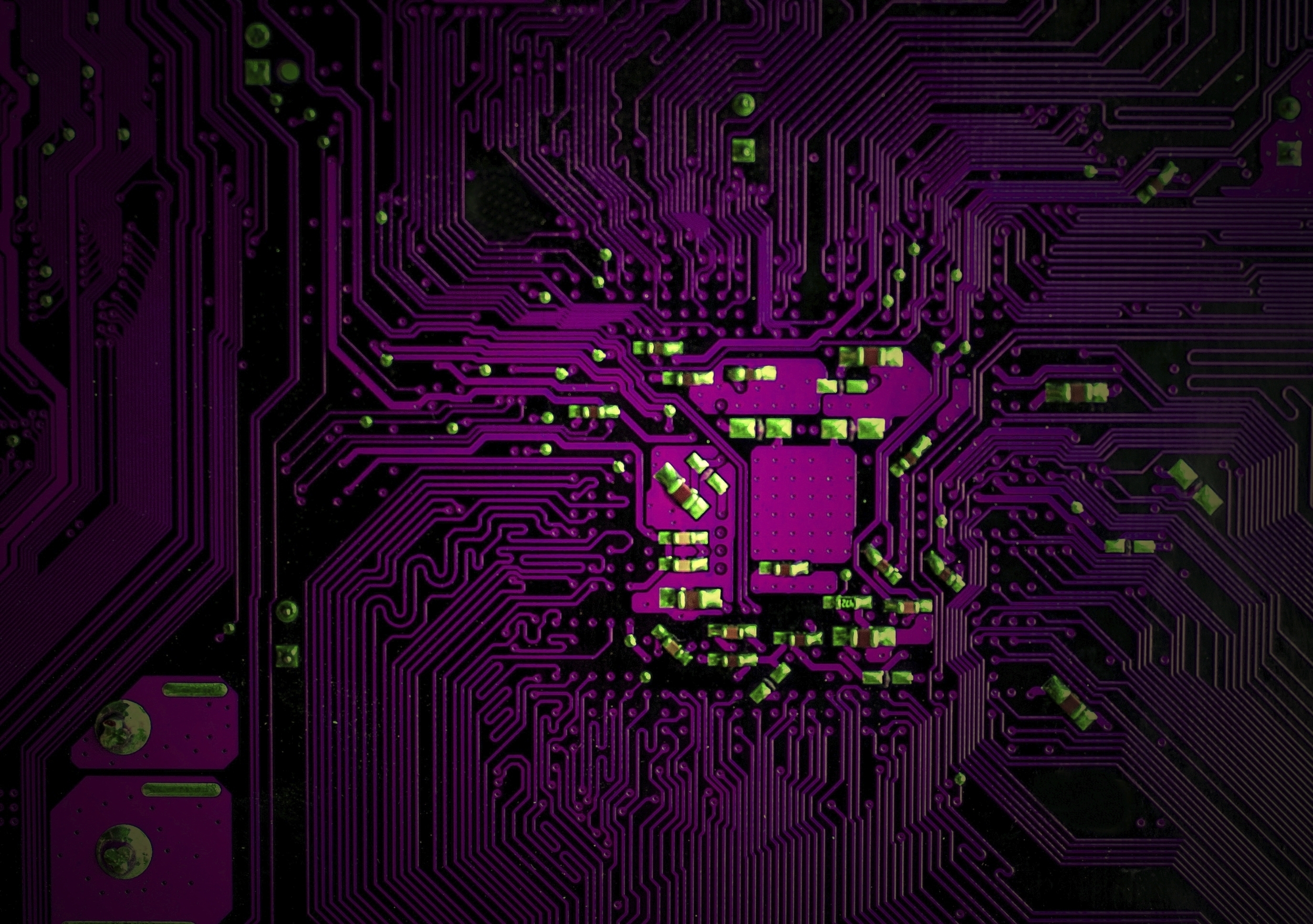 PCデスクトップに紫の, テクノロジー, 回路画像を無料でダウンロード