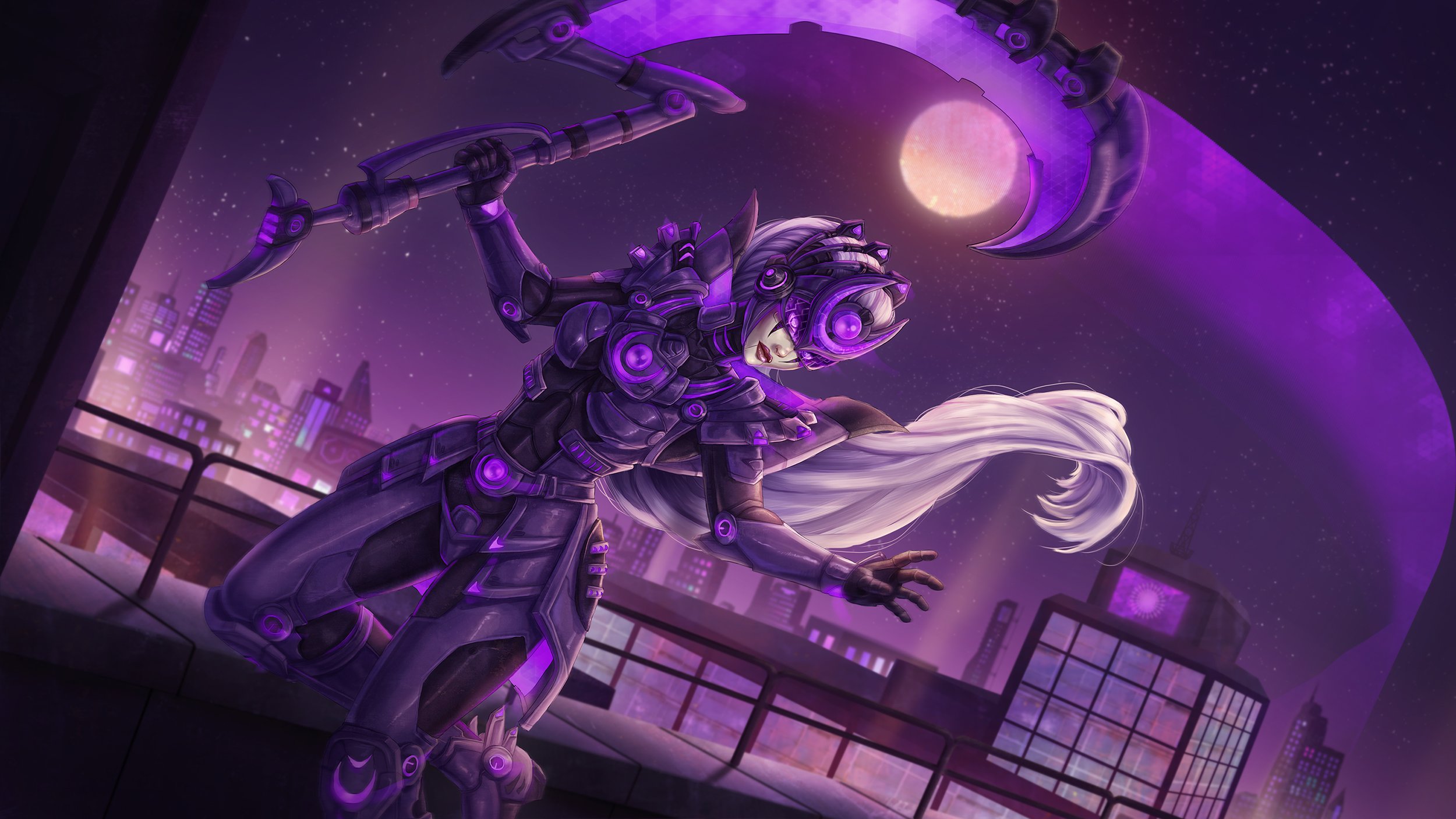 Download mobile wallpaper League Of Legends, Purple, Video Game, Diana (League Of Legends) for free.