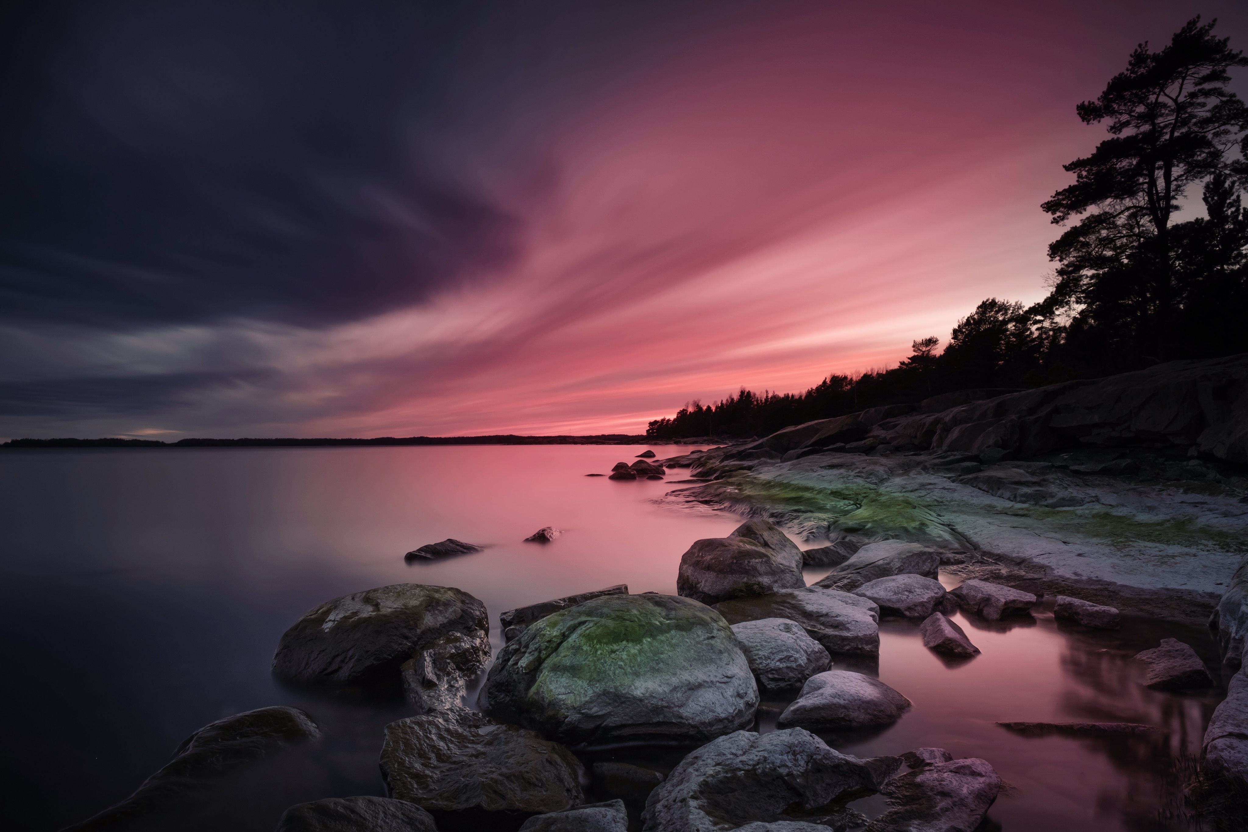 Free download wallpaper Sunset, Lakes, Lake, Earth, Stone on your PC desktop