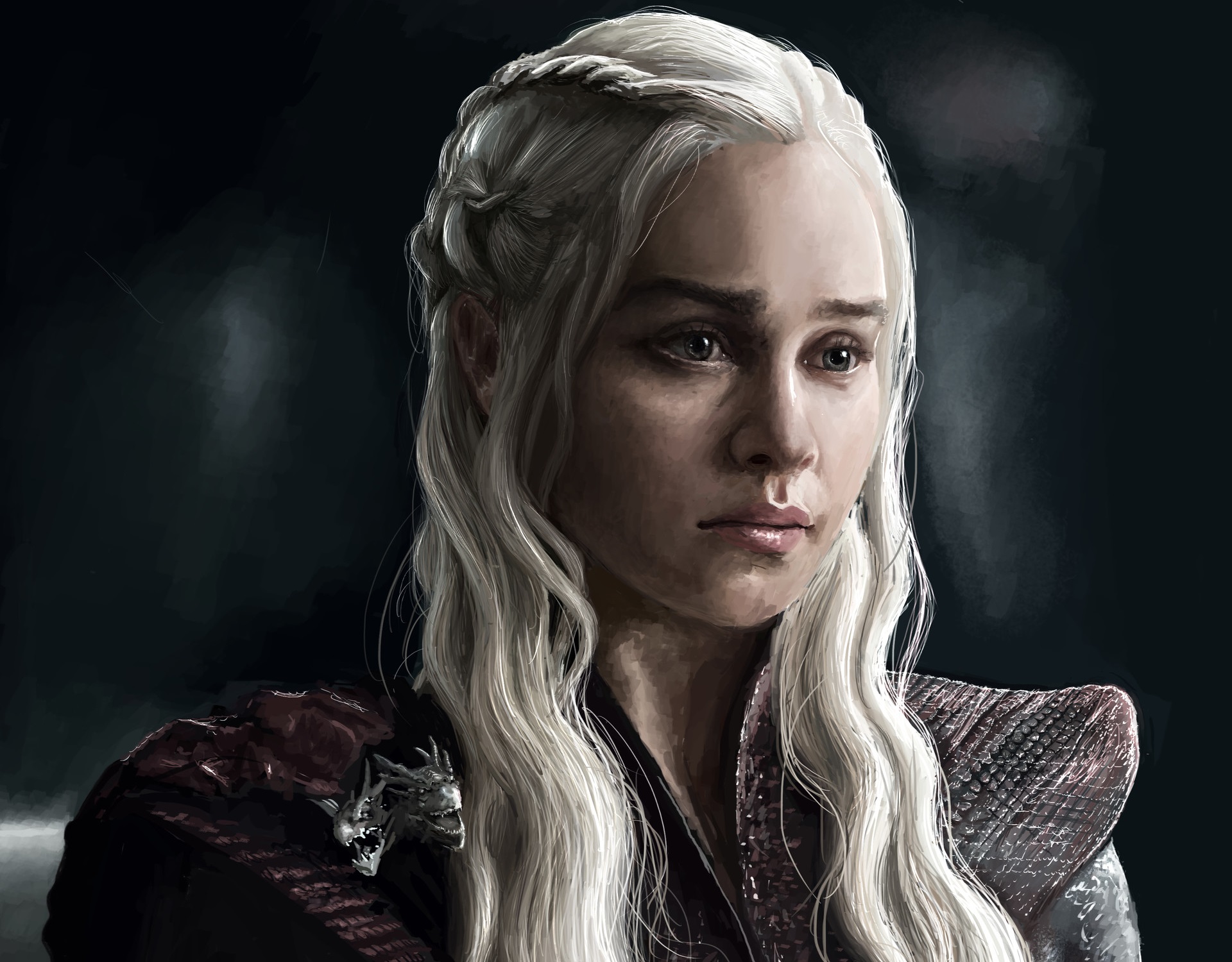 Download mobile wallpaper Game Of Thrones, Face, Tv Show, White Hair, Daenerys Targaryen, Emilia Clarke for free.