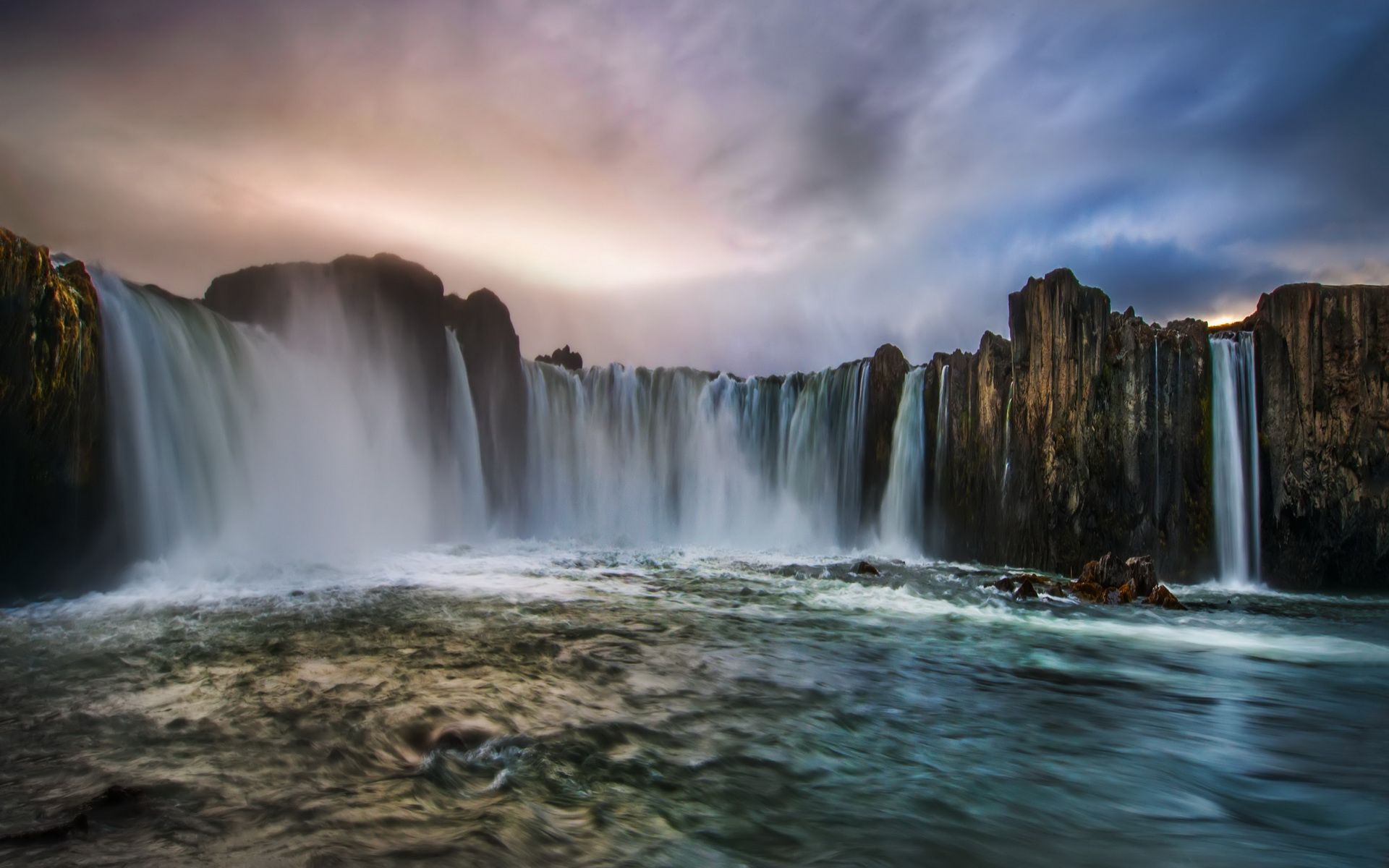 1476964 скачать картинку земля/природа, годафосс, исландия, водопад - обои и заставки бесплатно