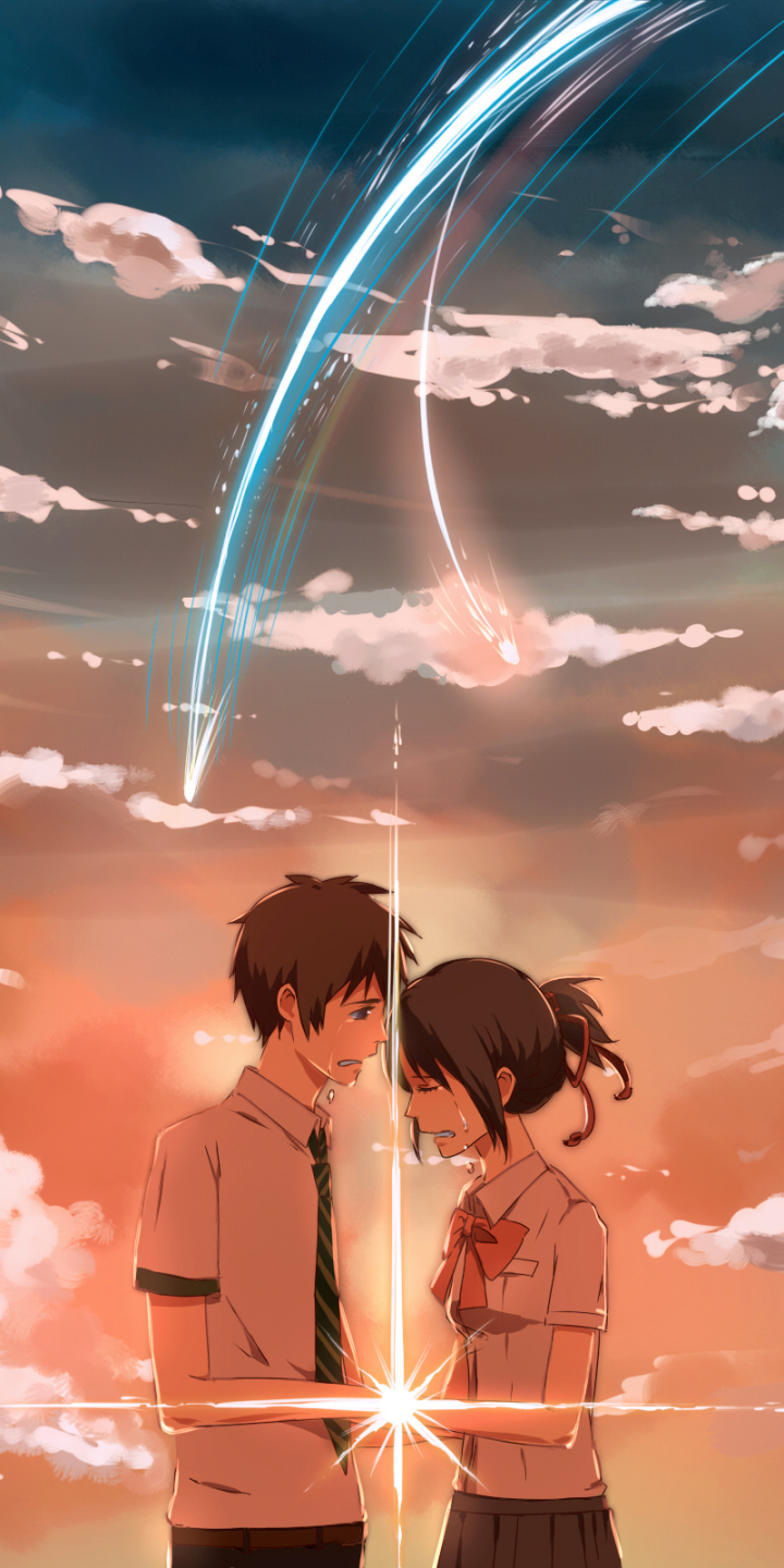 Descarga gratuita de fondo de pantalla para móvil de Animado, Kimi No Na Wa, Mitsuha Miyamizu, Taki Tachibana.