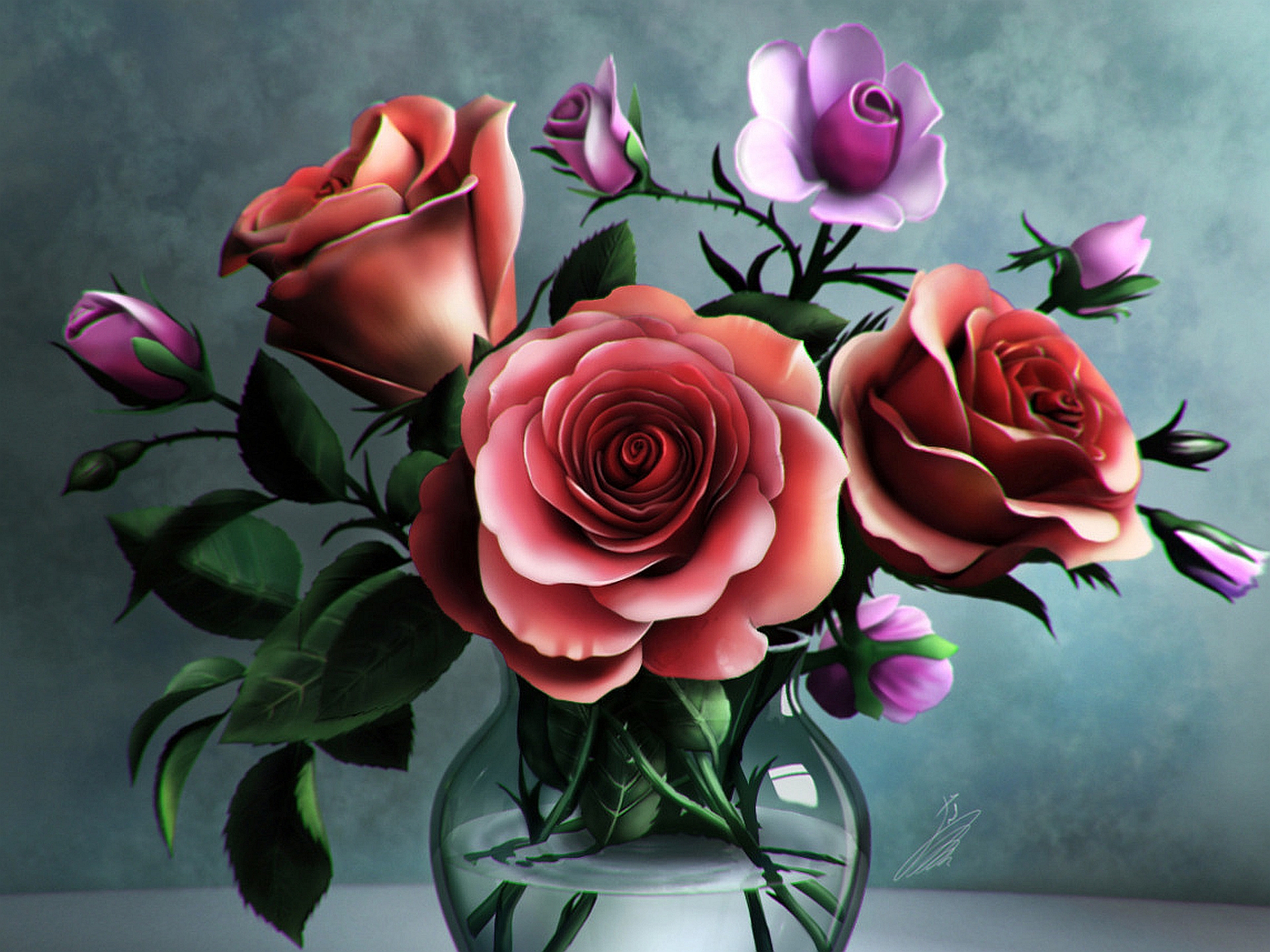 Завантажити шпалери безкоштовно Квітка, Художній, Флауерзи картинка на робочий стіл ПК