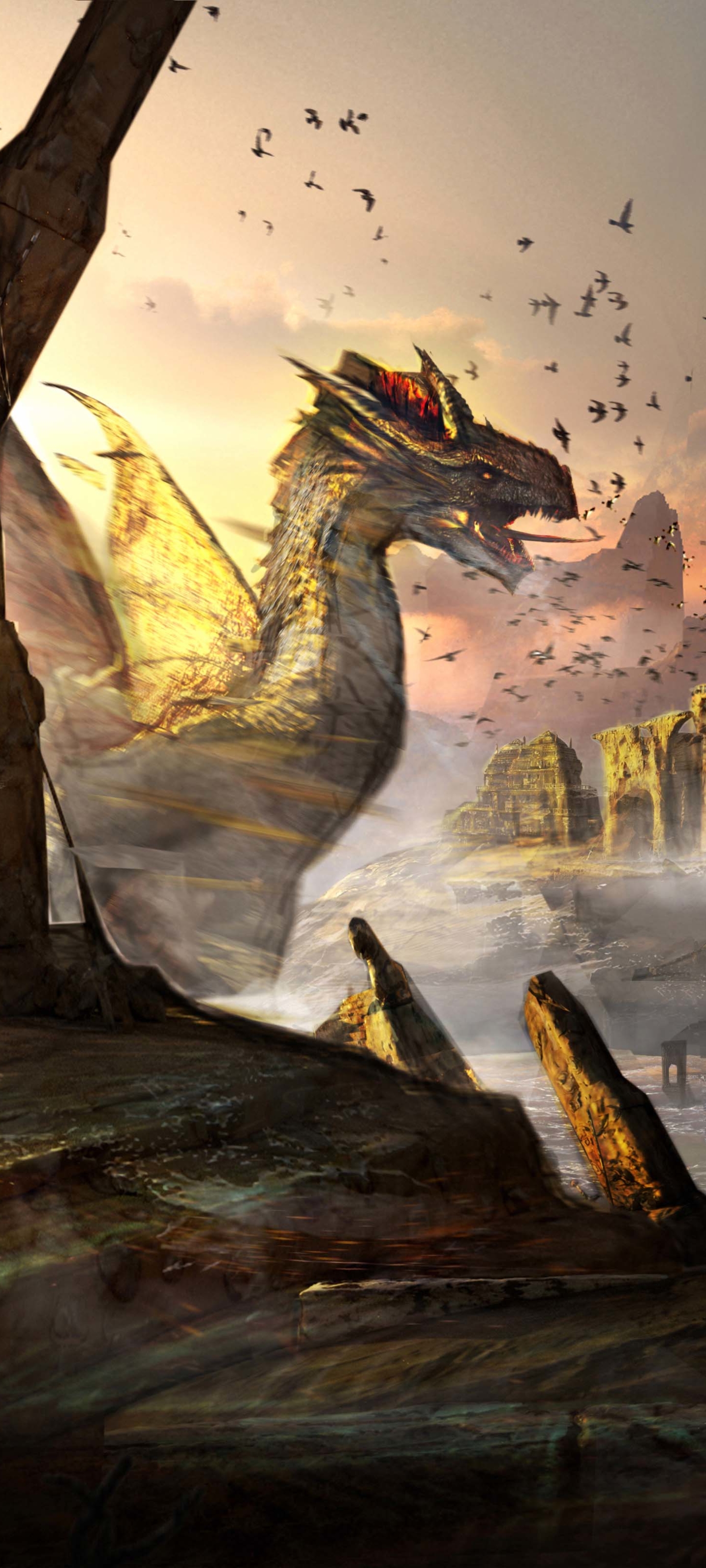 Handy-Wallpaper Fantasie, Drachen kostenlos herunterladen.