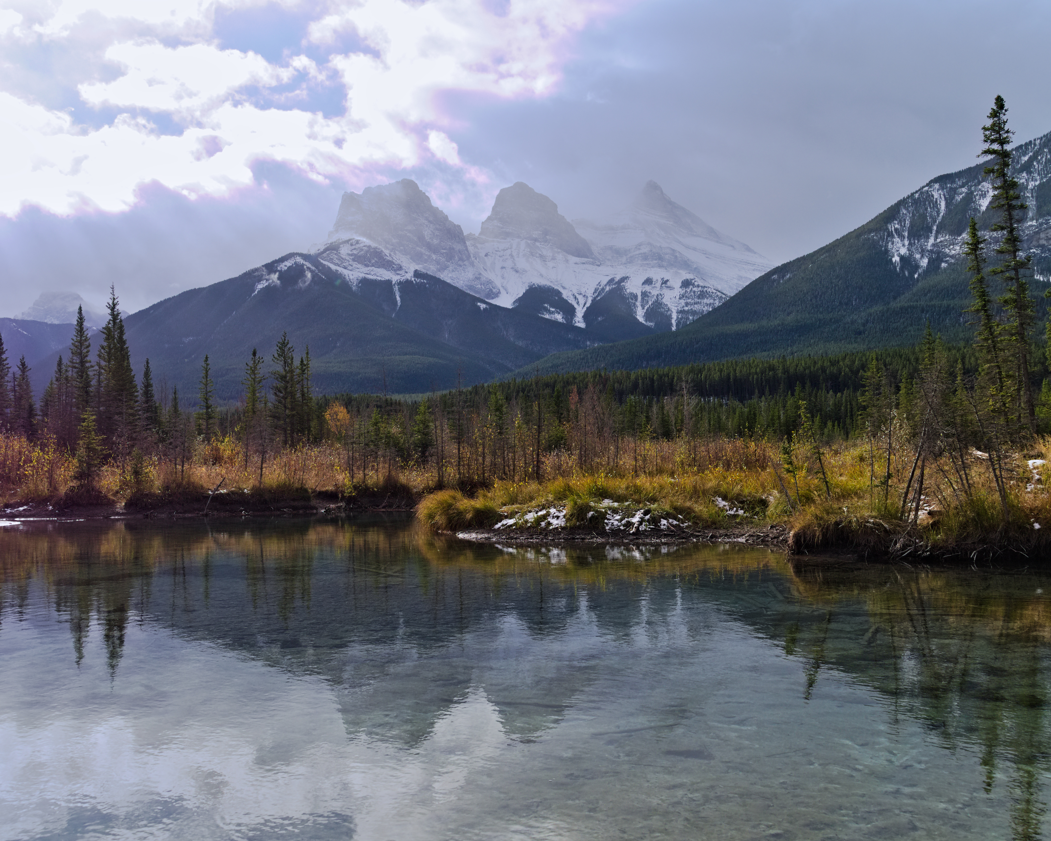 PCデスクトップに風景, 自然, 湖, 岩, 反射, 山脈画像を無料でダウンロード