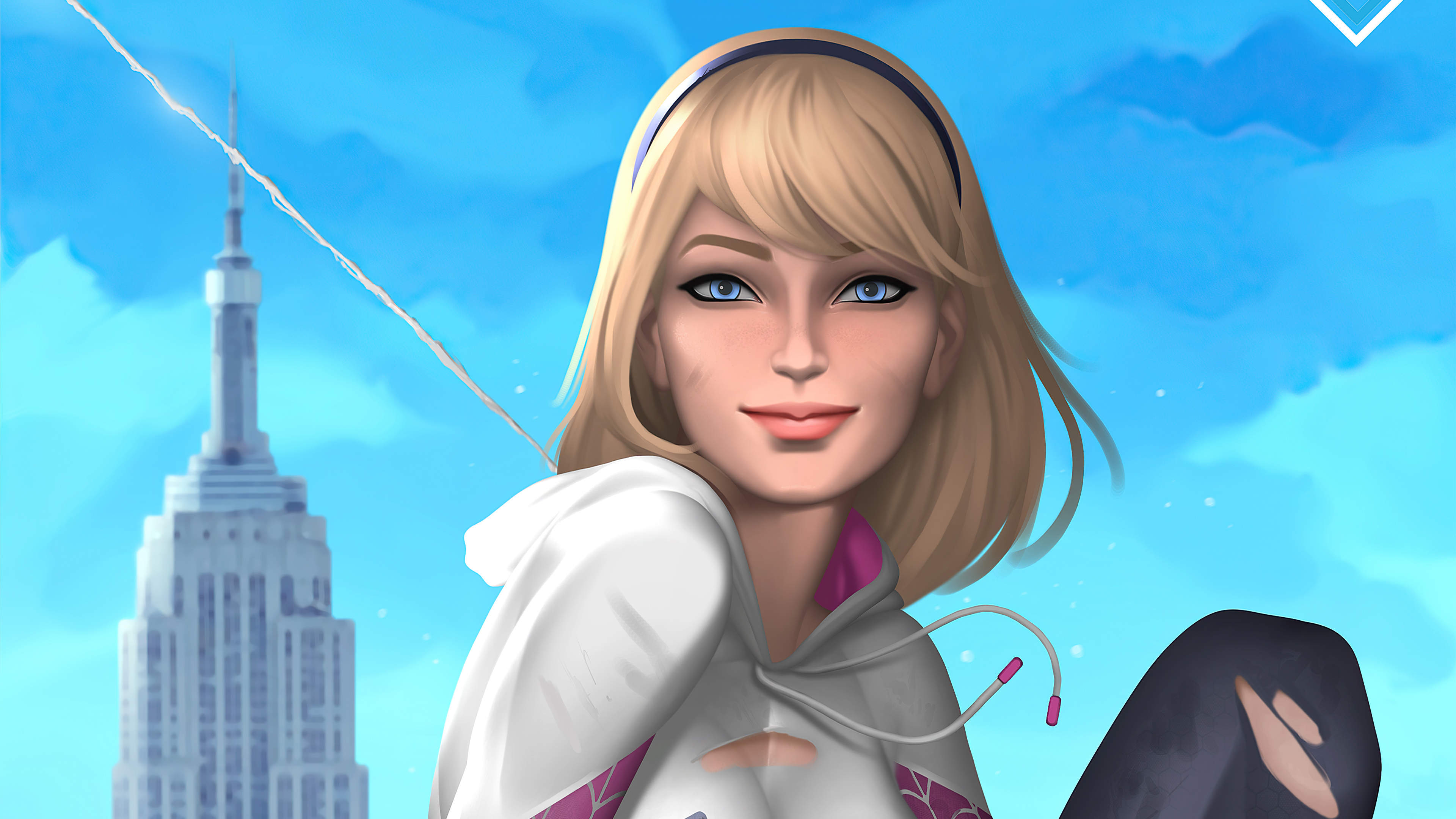 Descarga gratuita de fondo de pantalla para móvil de Ojos Azules, Historietas, Rubia, Gwen Stacy, Araña Gwen.