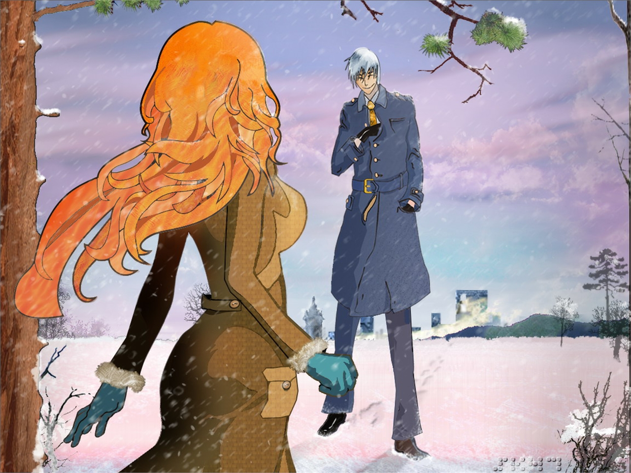 Download mobile wallpaper Anime, Bleach, Rangiku Matsumoto, Gin Ichimaru for free.