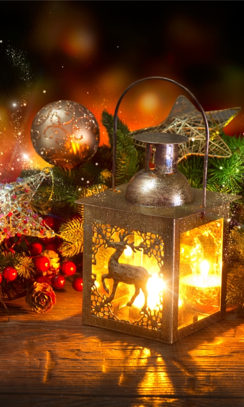 Download mobile wallpaper Light, Christmas, Holiday, Lantern, Decoration, Candle, Star, Christmas Ornaments for free.