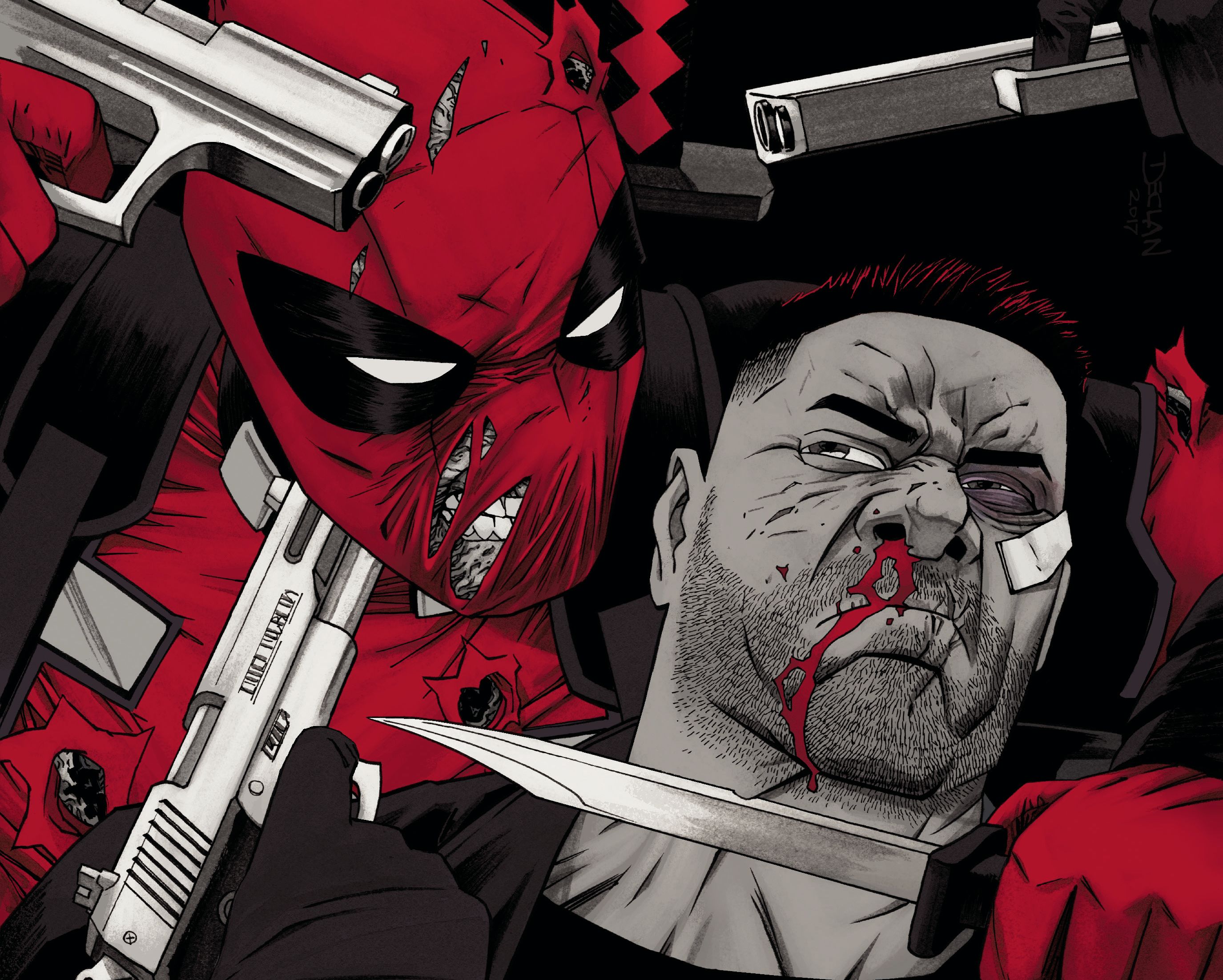 Baixar papel de parede para celular de Deadpool, História Em Quadrinhos, Justiceiro gratuito.