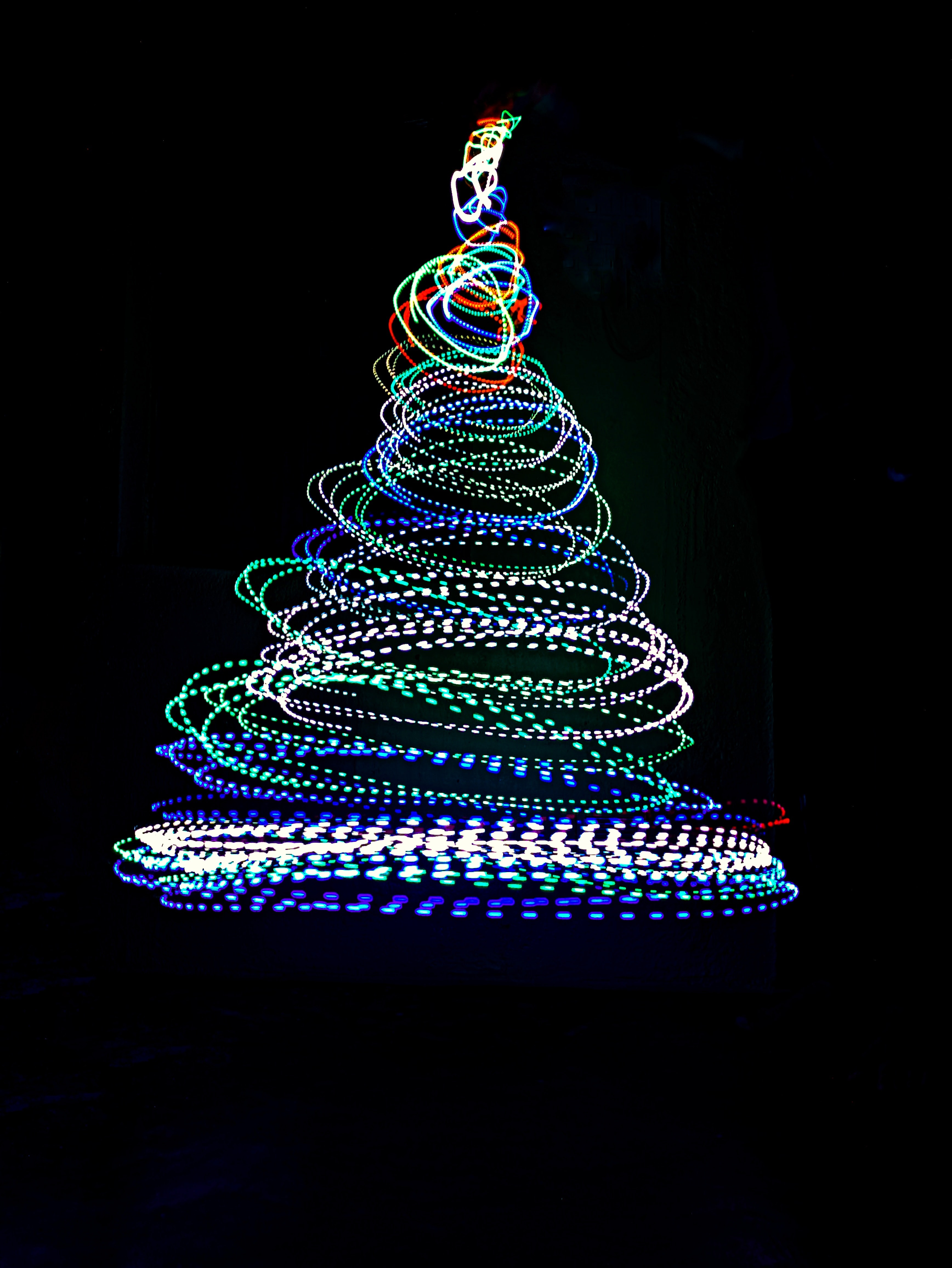 freezelight, light, holidays, shine, long exposure, neon, christmas tree