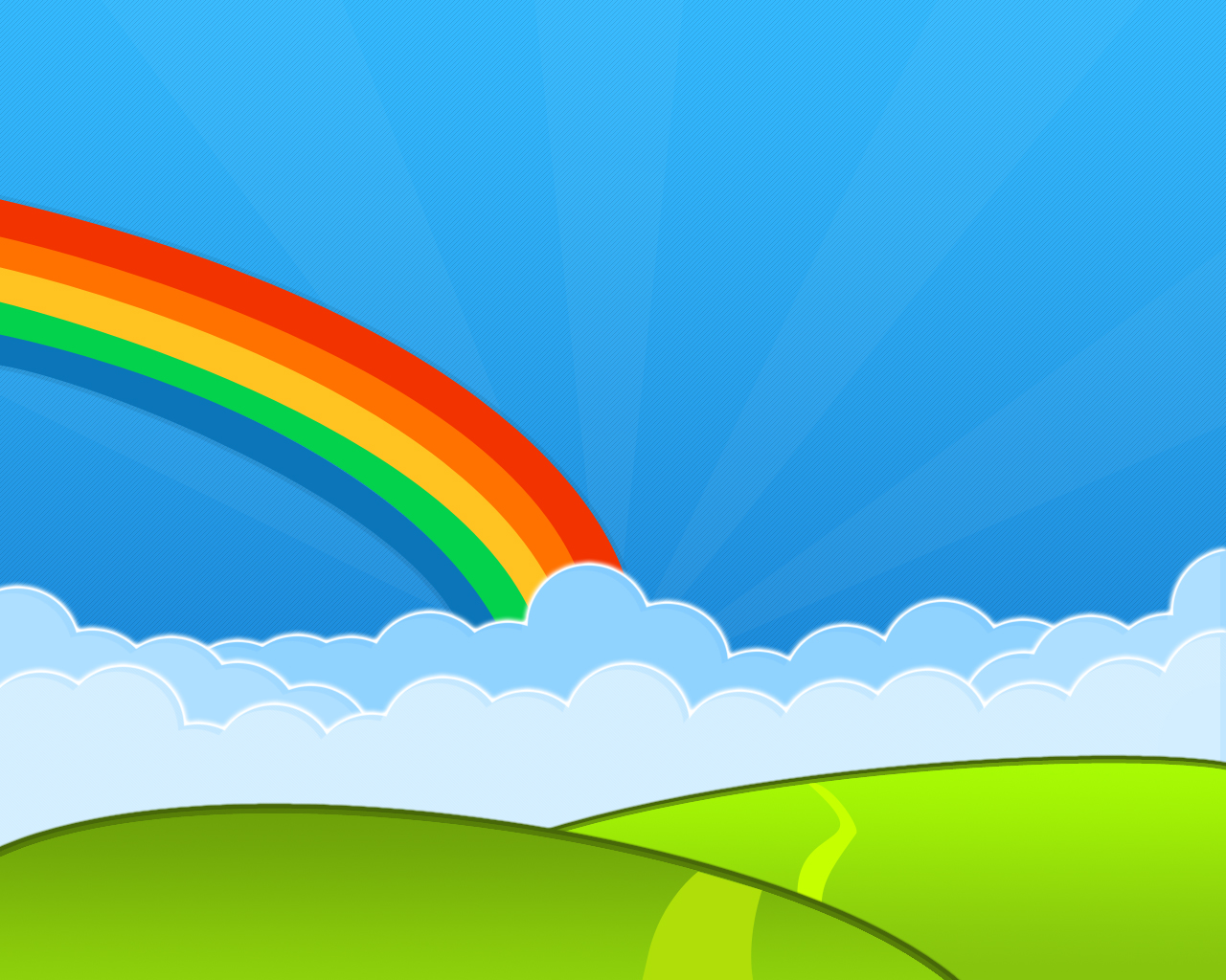Download mobile wallpaper Sky, Rainbow, Vector, Artistic, Cloud for free.