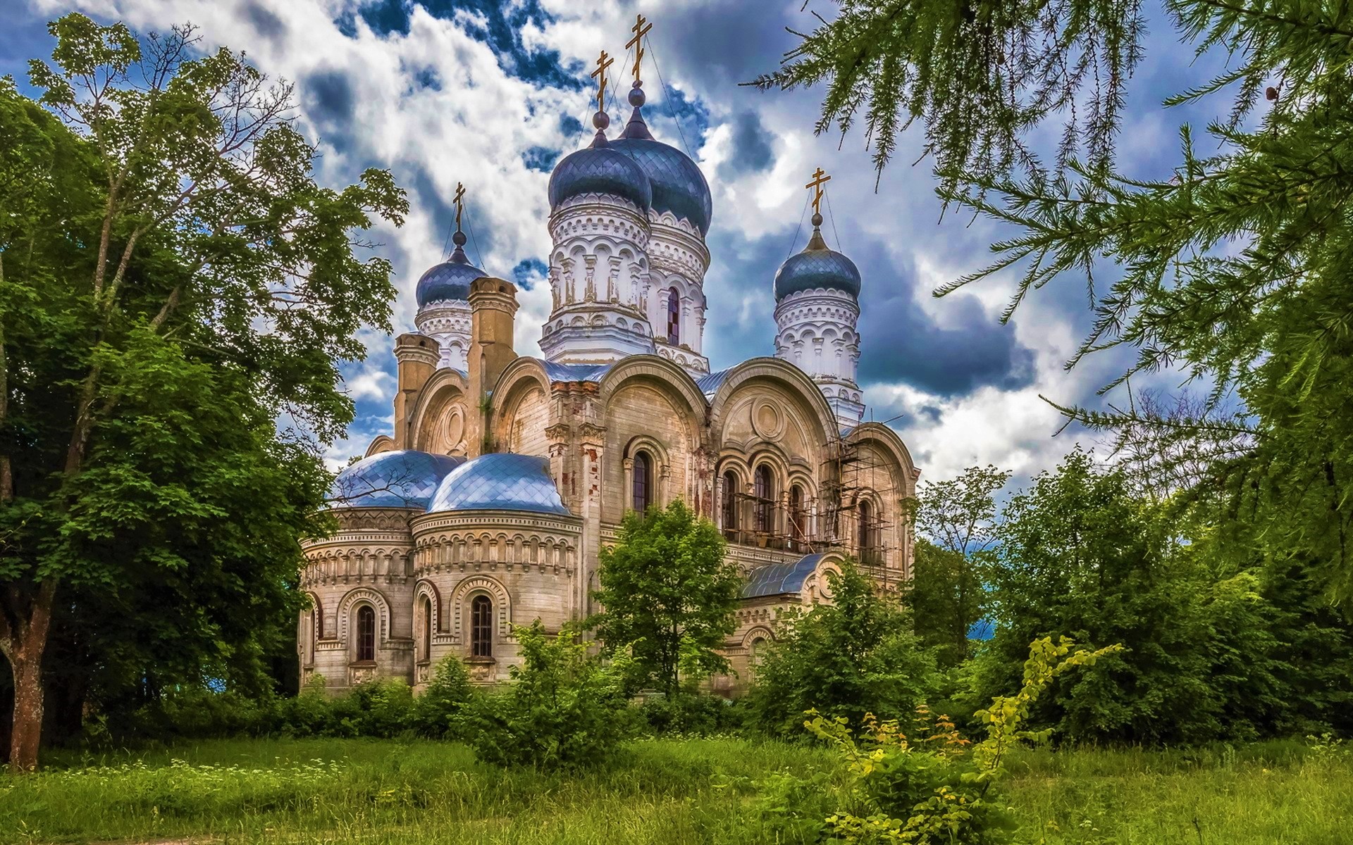 Handy-Wallpaper Architektur, Russland, Kirche, Kathedrale, Kuppel, Religiös, Upensky Kathedrale, Kathedralen kostenlos herunterladen.