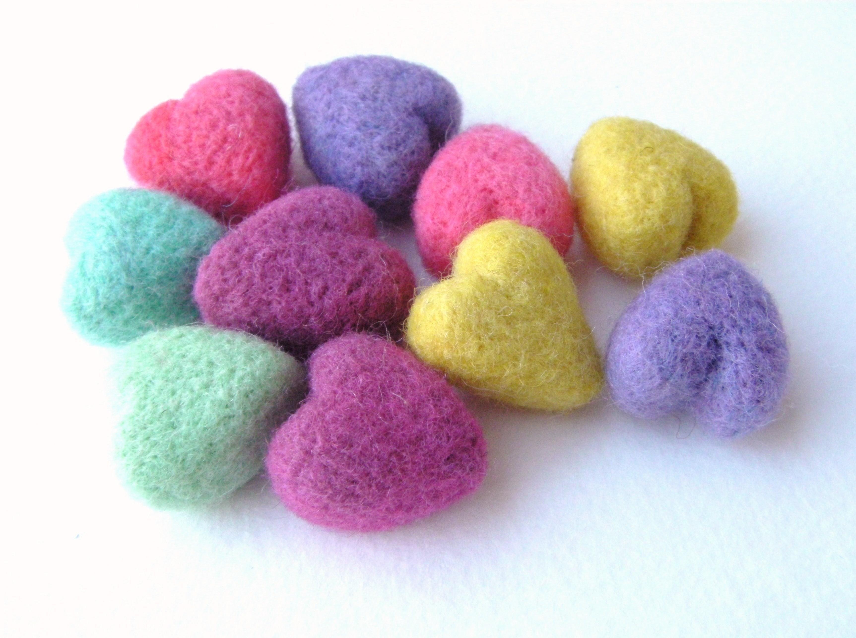 holidays, hearts, multicolored, wool, attributes