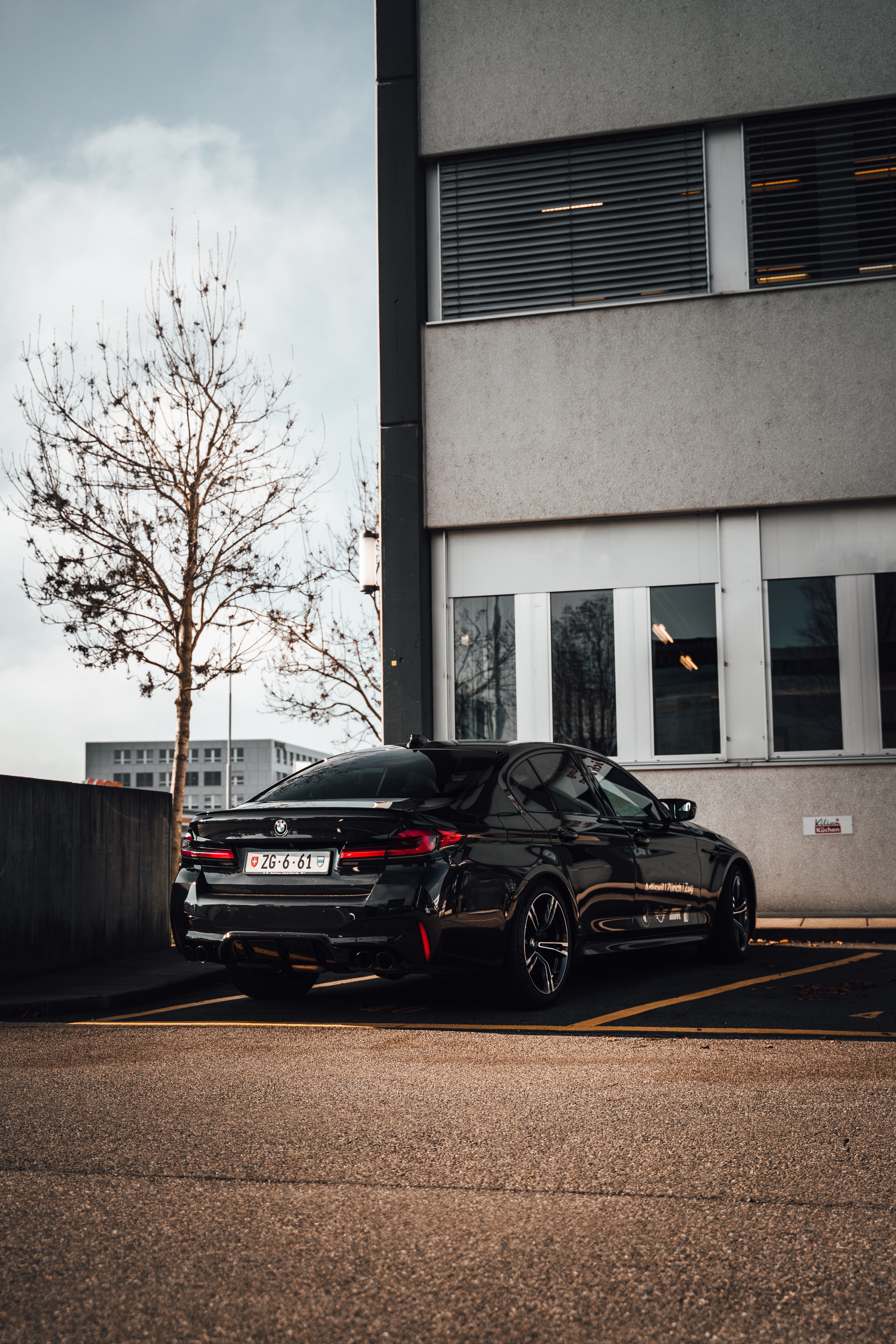 bmw, black, car, cars, side view, parking Aesthetic wallpaper