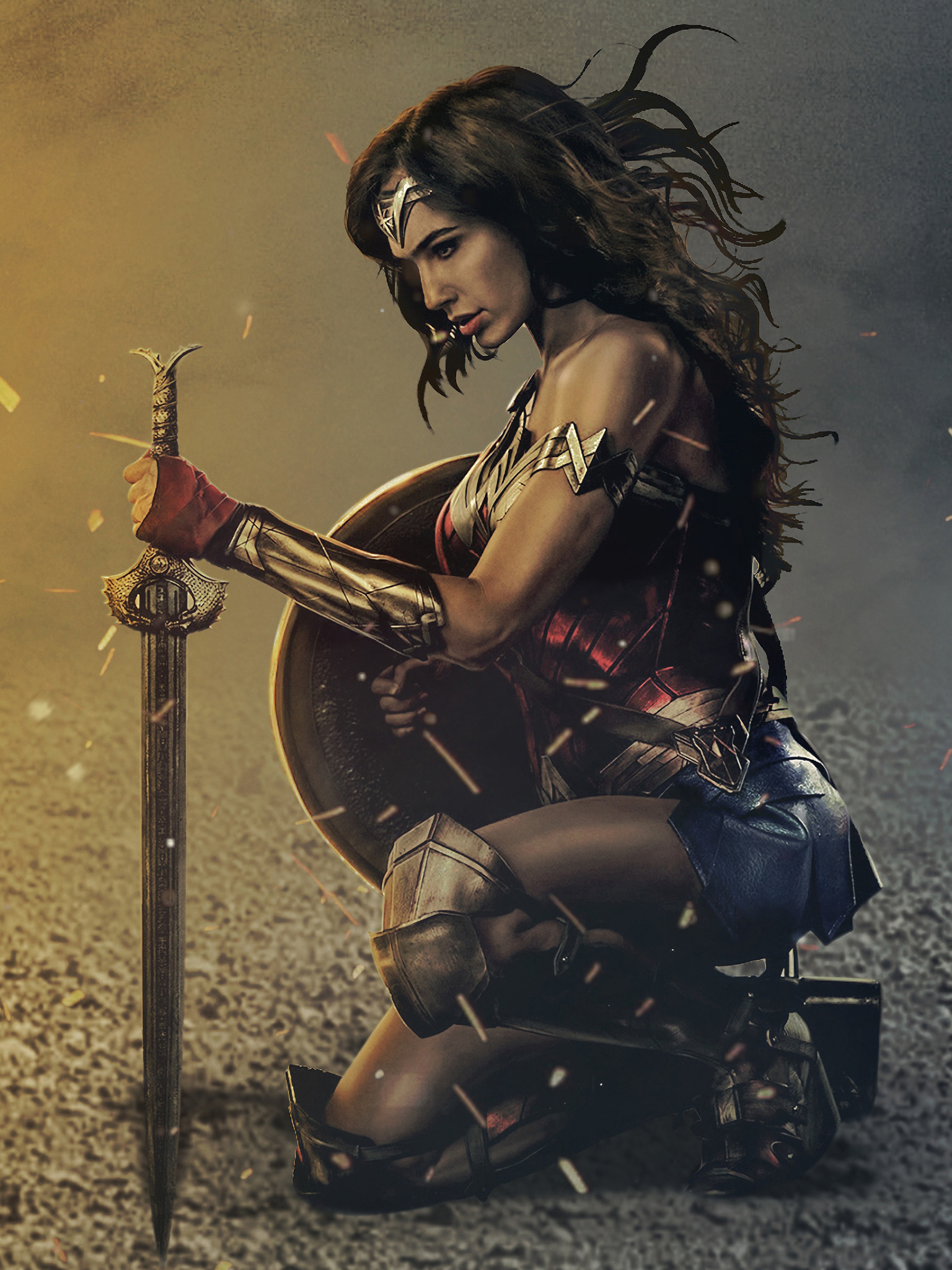 Handy-Wallpaper Schwert, Filme, Dc Comics, Diana Prinz, Wonderwoman, Gal Gadot, Wonder Woman kostenlos herunterladen.