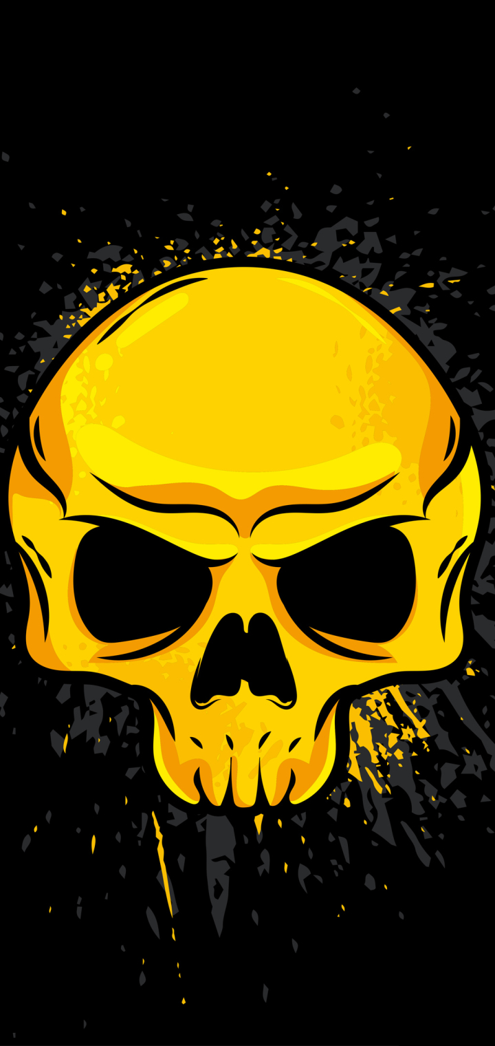 Download mobile wallpaper Dark, Skull for free.