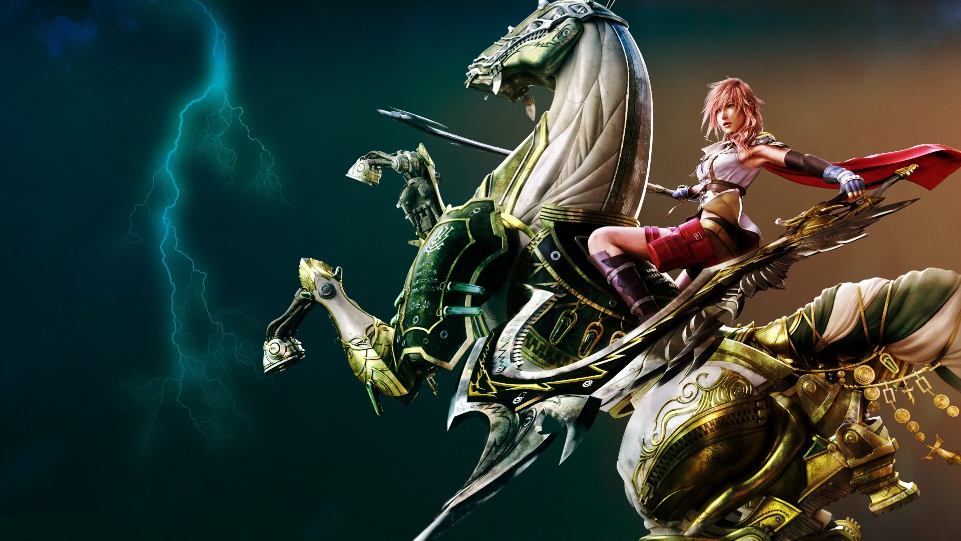 Baixe gratuitamente a imagem Fantasia, Cavalo, Capa, Armaduras, Espada, Videogame, Fainaru Fantajî, Relâmpago (Final Fantasy), Fainaru Fantajî Xiii, Mulher Guerreira na área de trabalho do seu PC