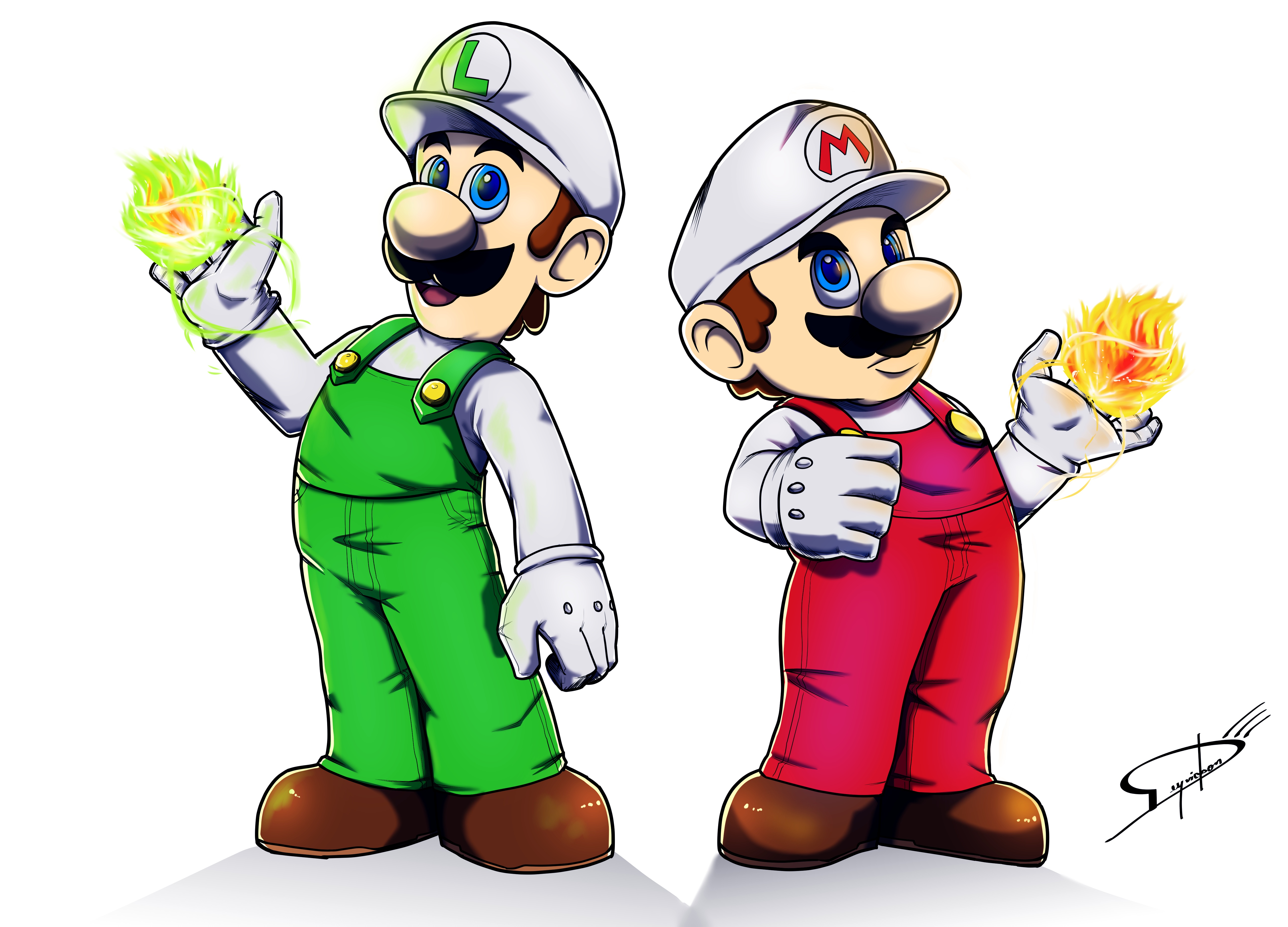 Популярные заставки и фоны Братья Марио на компьютер