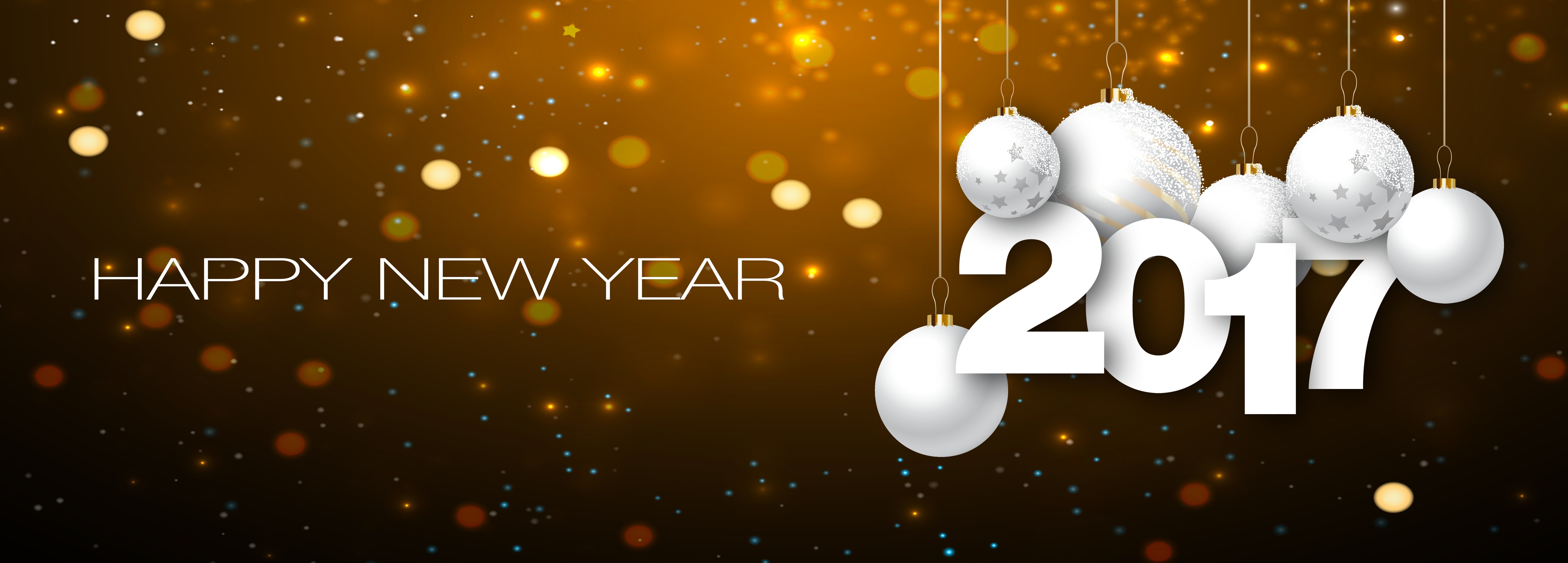 Descarga gratuita de fondo de pantalla para móvil de Año Nuevo, Día Festivo, Bokeh, Adornos De Navidad, Feliz Año Nuevo, Año Nuevo 2017.