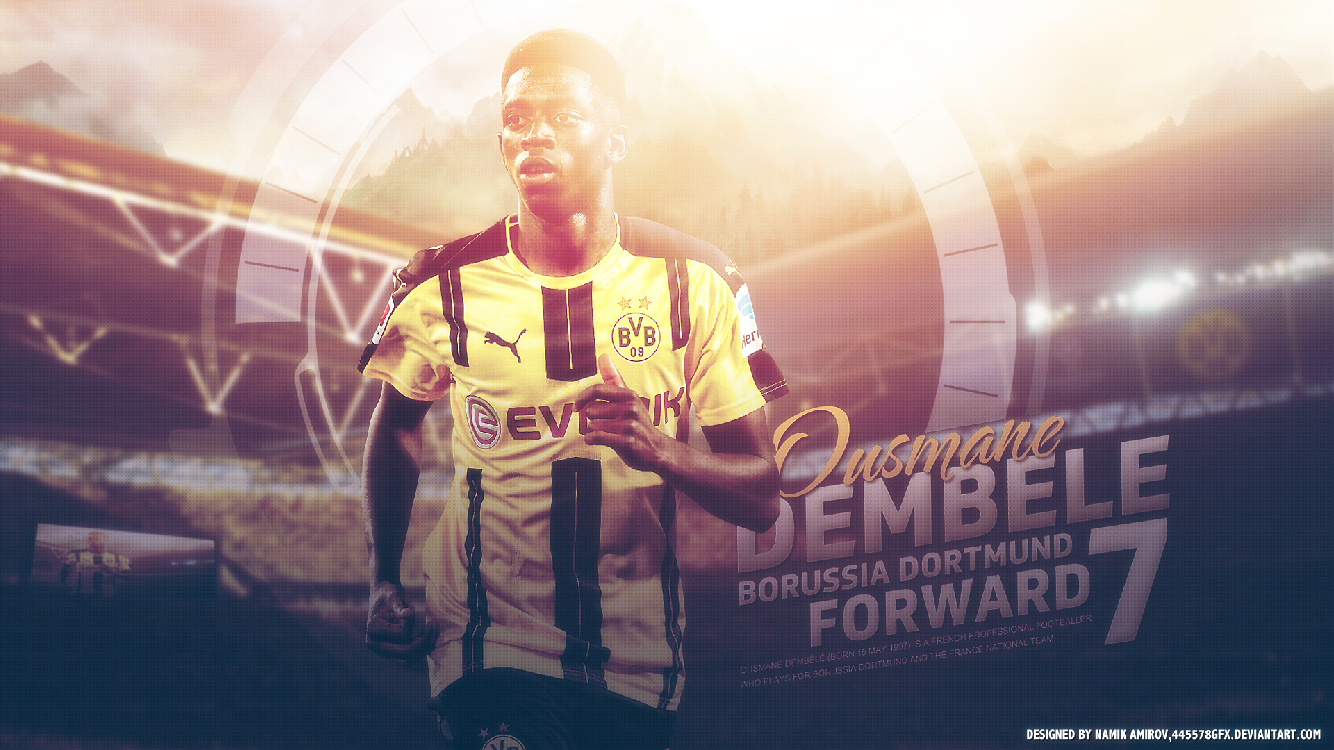 Download mobile wallpaper Sports, Soccer, Borussia Dortmund, Ousmane Dembélé for free.
