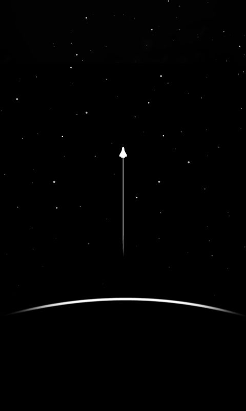 Download mobile wallpaper Space, Sci Fi, Spaceship, Black & White, Minimalist for free.