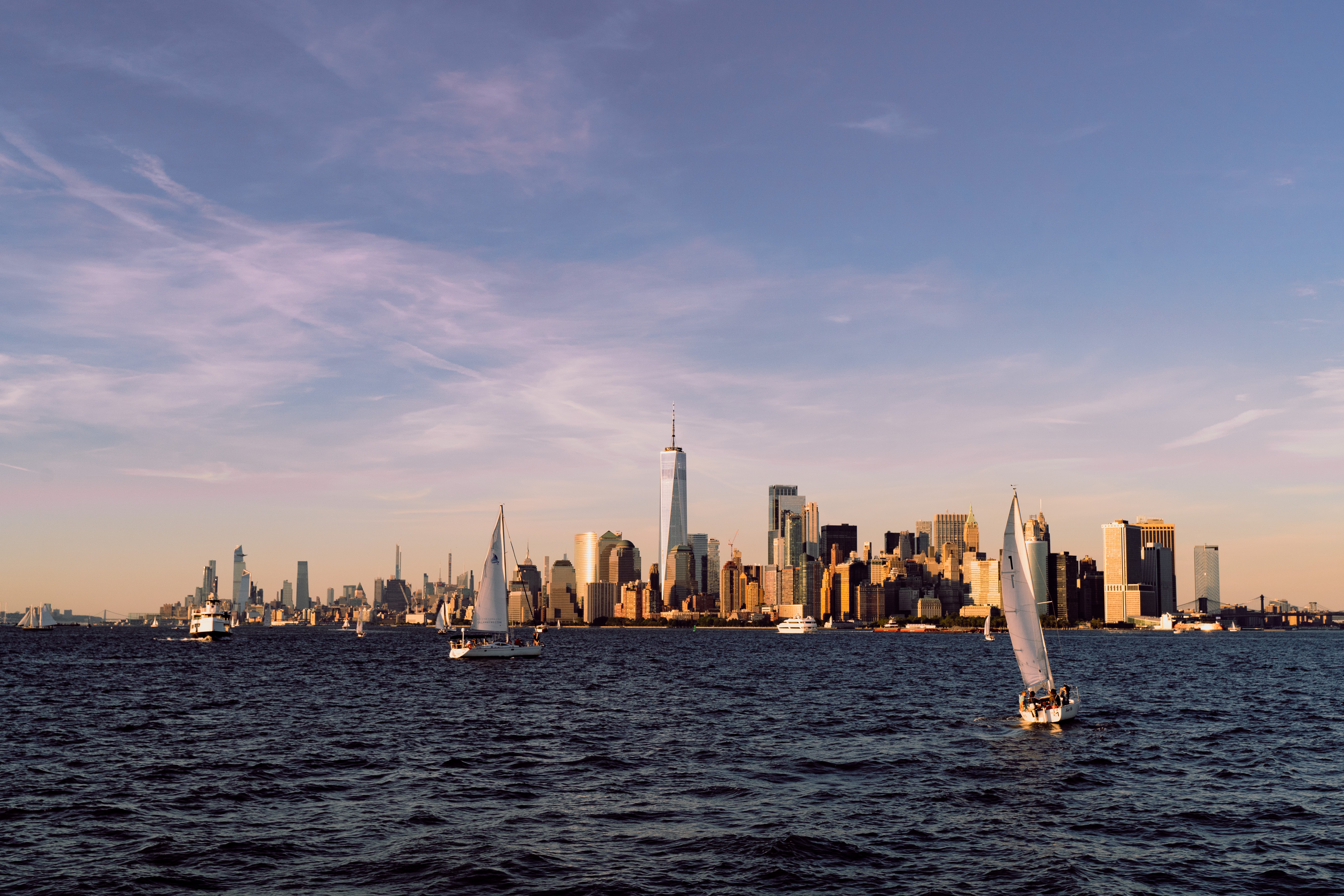 Free download wallpaper Cities, Building, Water, City, Sailfish, Sailboat on your PC desktop