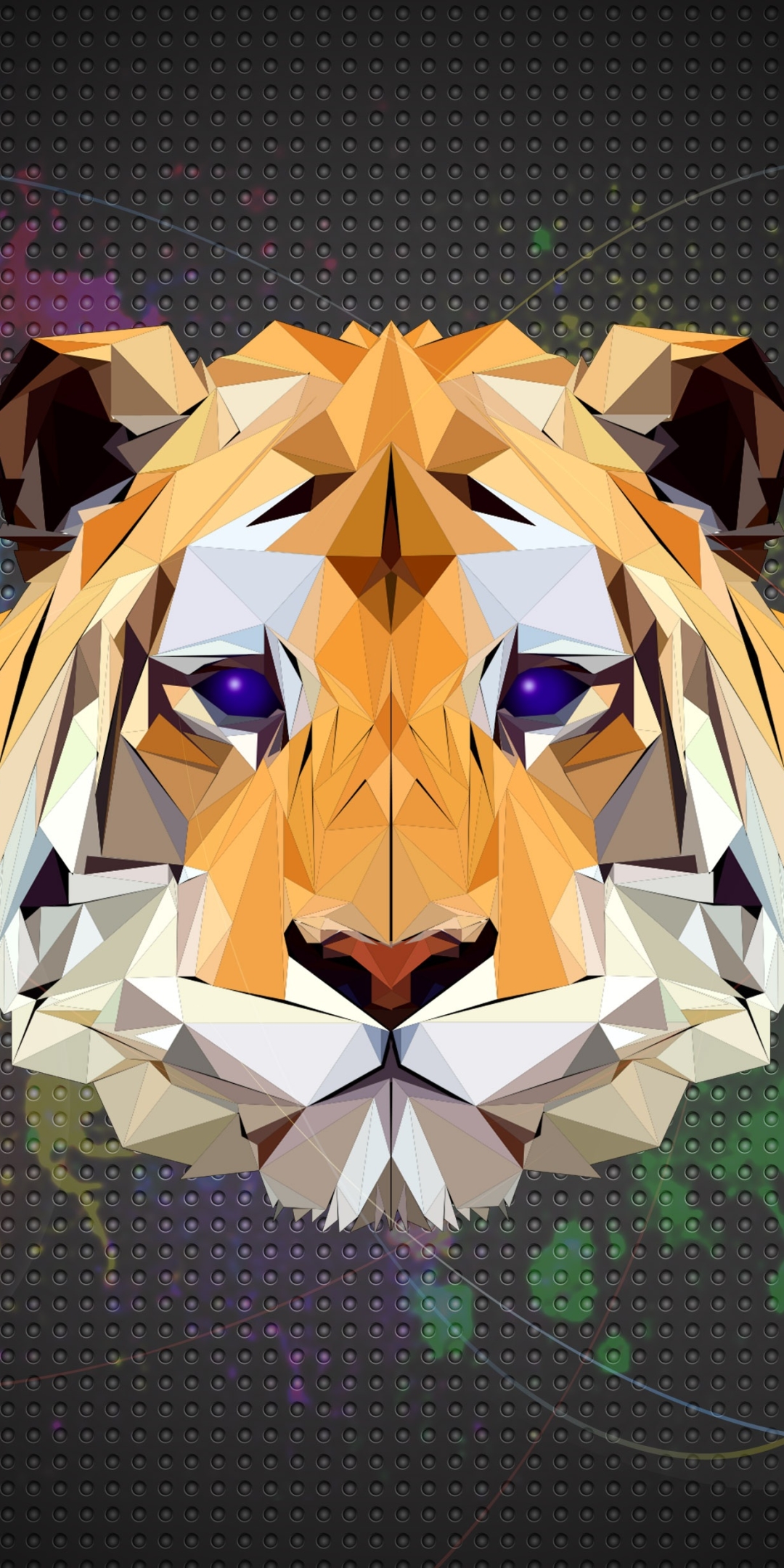 Download mobile wallpaper Abstract, Tiger, Facets, Polygon, Low Poly for free.