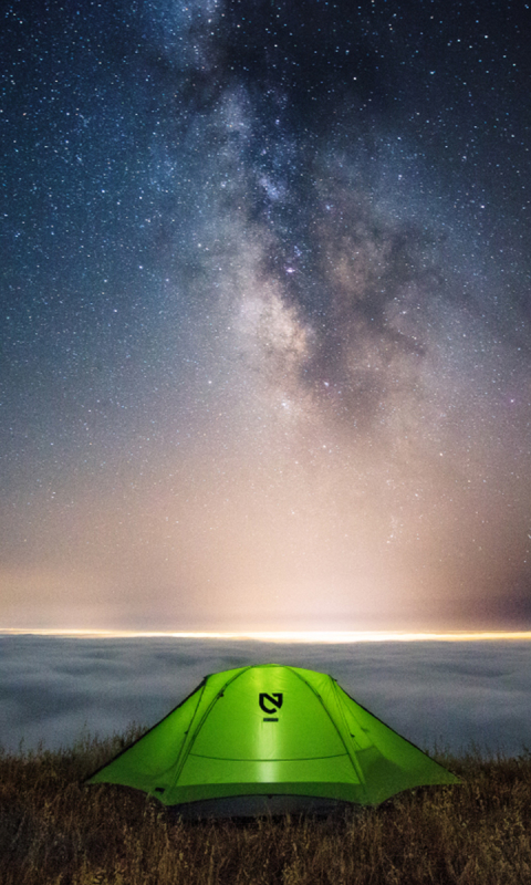 Download mobile wallpaper Milky Way, Camping, Photography for free.