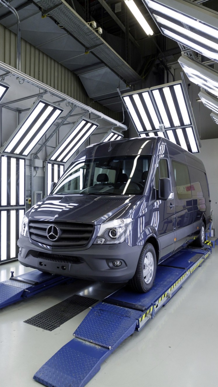 Download mobile wallpaper Car, Van, Factory, Vehicles, Mercedes Benz Sprinter for free.