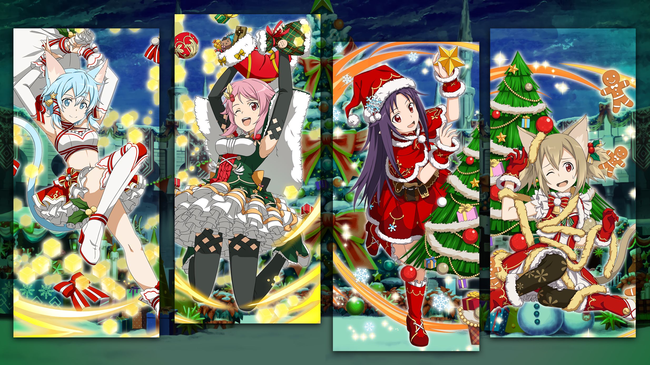 Baixar papel de parede para celular de Anime, Papai Noel, Sword Art Online, Sword Art Online: Desfragmentação De Memória gratuito.