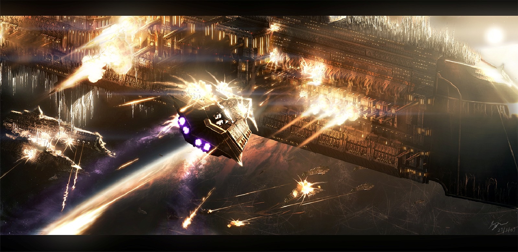 Free download wallpaper Sci Fi, Battle on your PC desktop