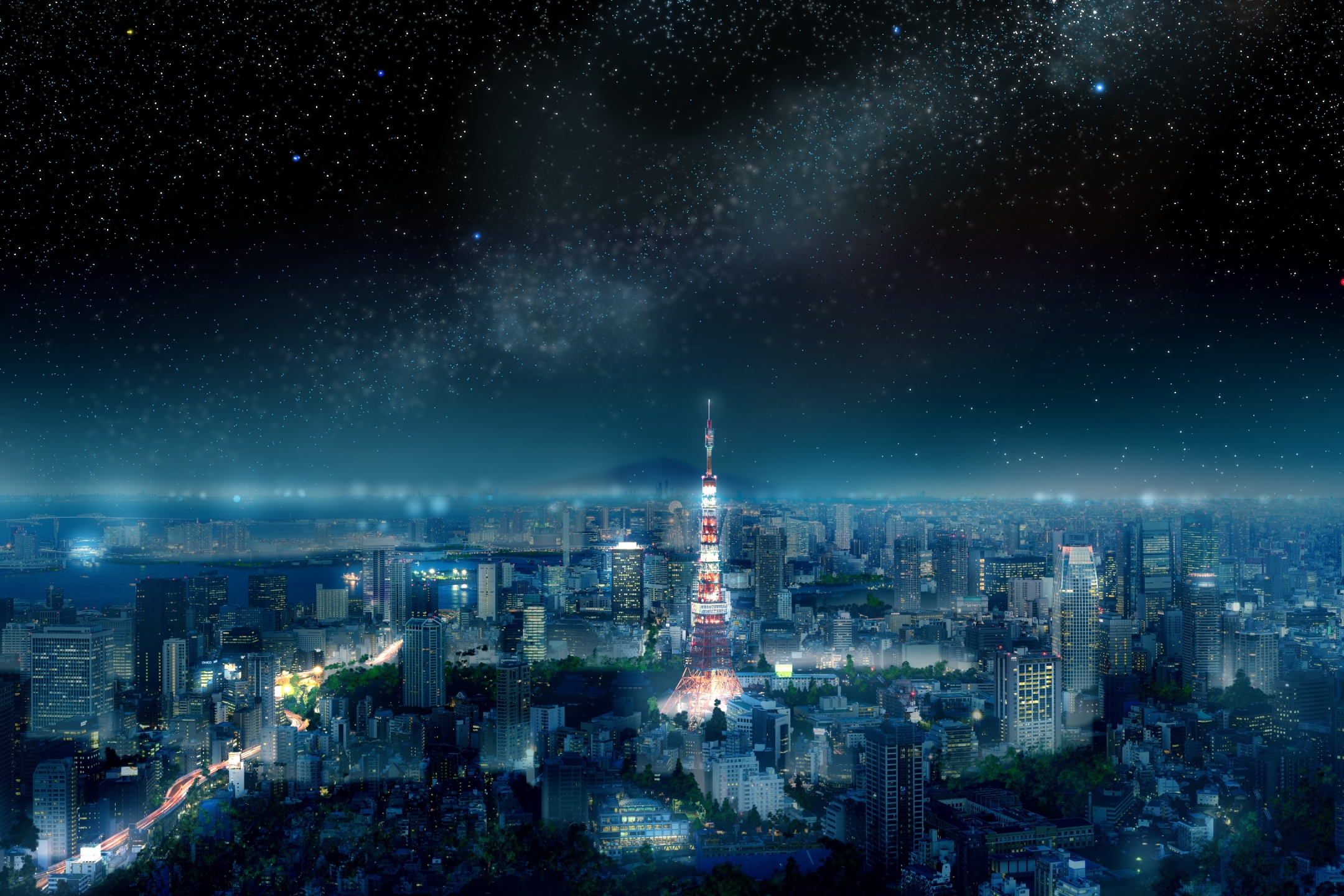 Скачать обои бесплатно Аниме, Город, Токио картинка на рабочий стол ПК