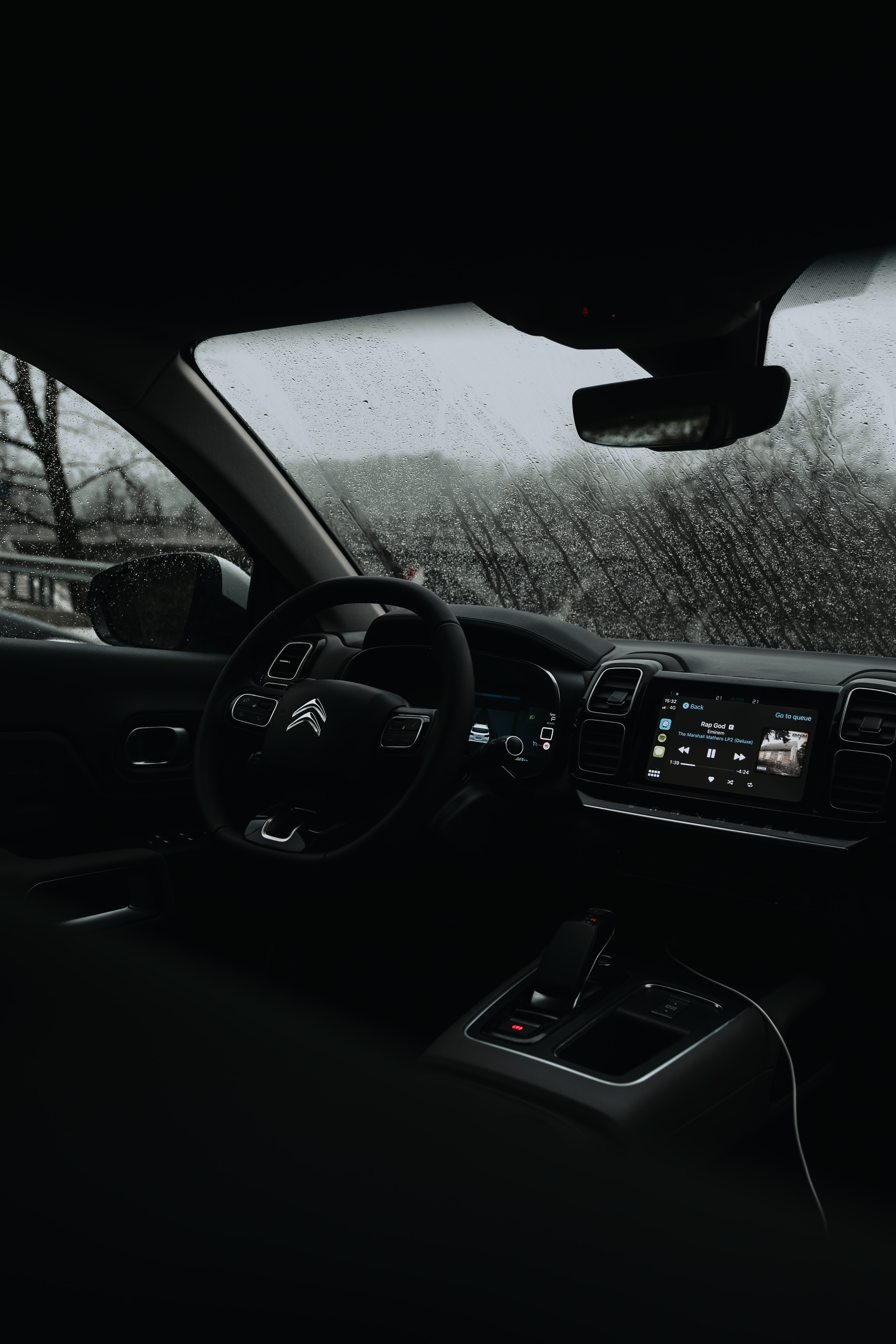 rudder, steering wheel, control panel, salon, citroen, cars, black, car