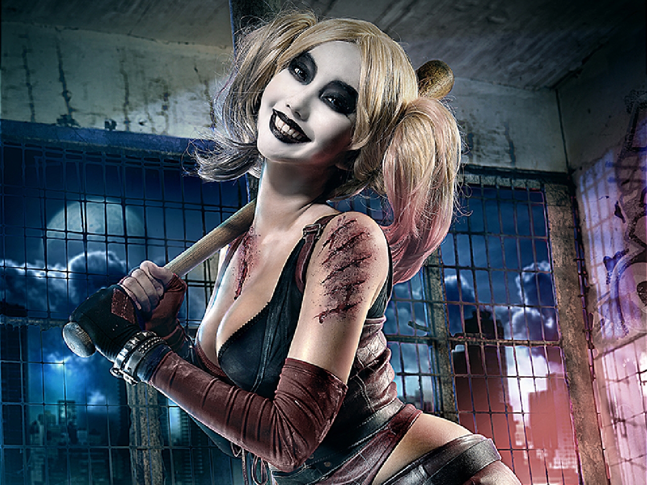 Laden Sie das Frauen, Harley Quinn, Cosplay-Bild kostenlos auf Ihren PC-Desktop herunter