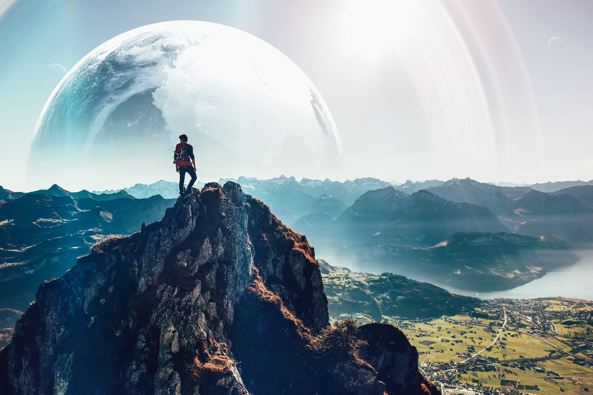 Download mobile wallpaper Landscape, Mountain, Planet, Photography, Manipulation for free.