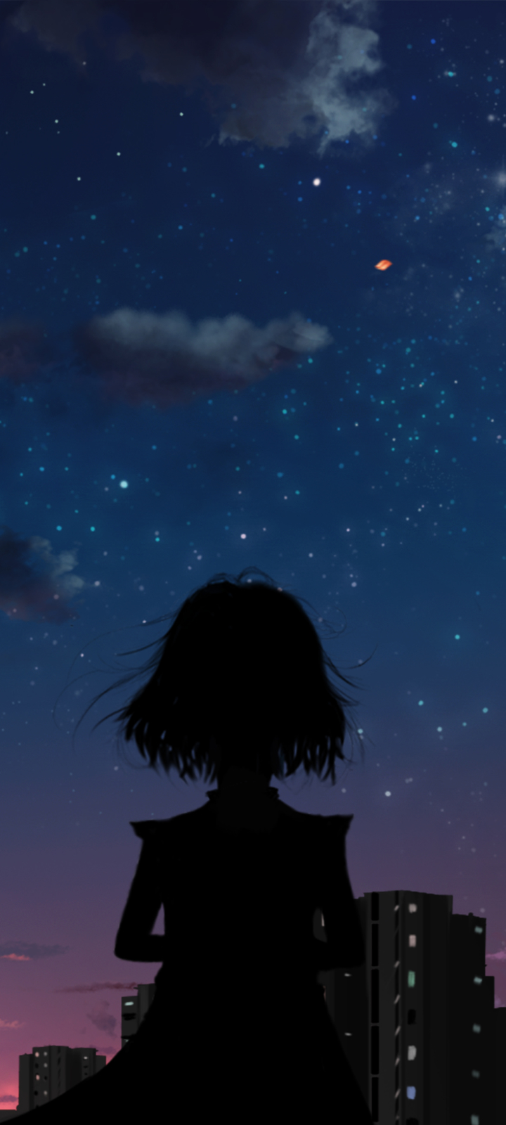 Download mobile wallpaper Anime, Stars, Night, Original for free.